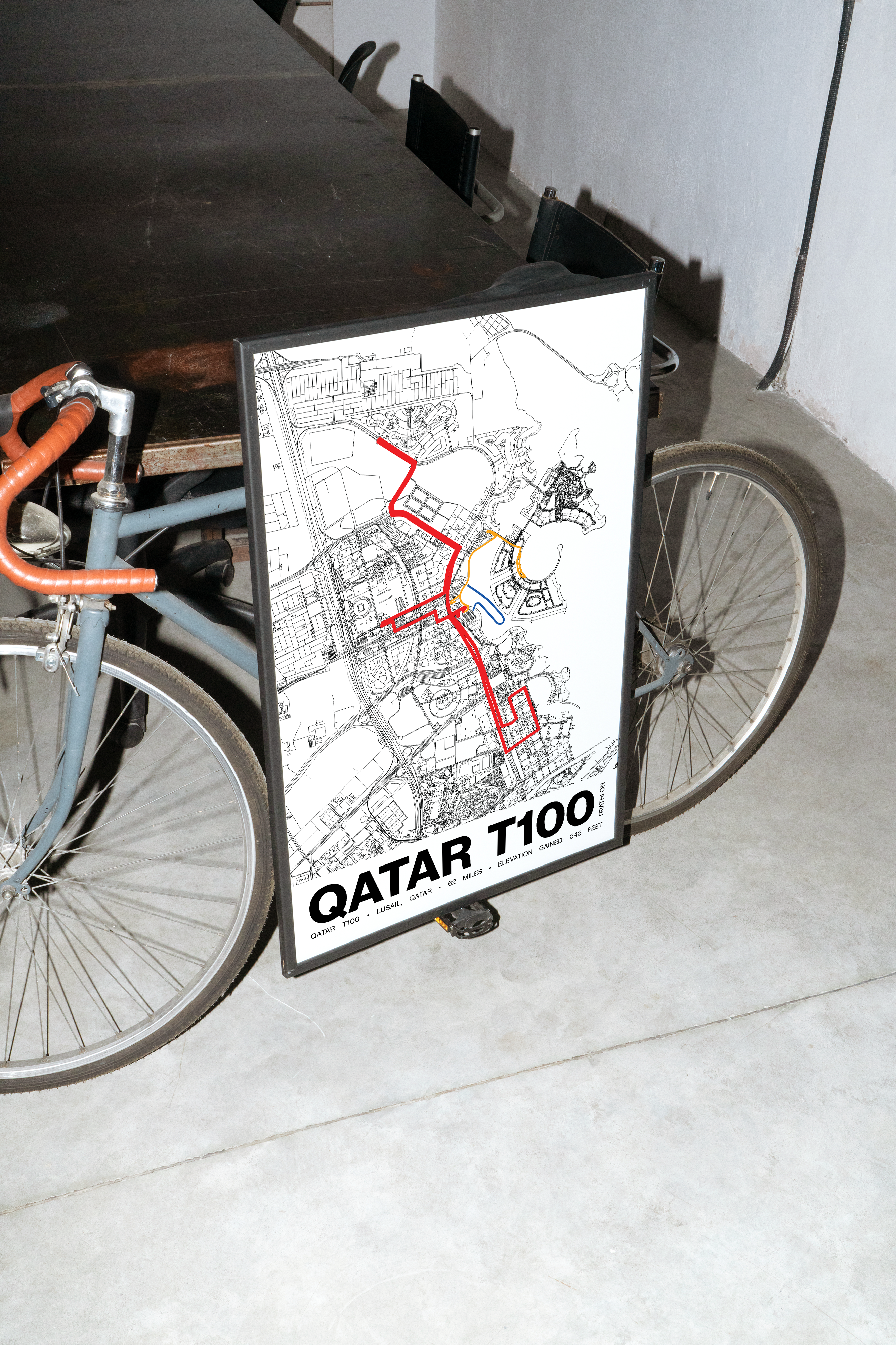Qatar T100 Poster - Grid Style