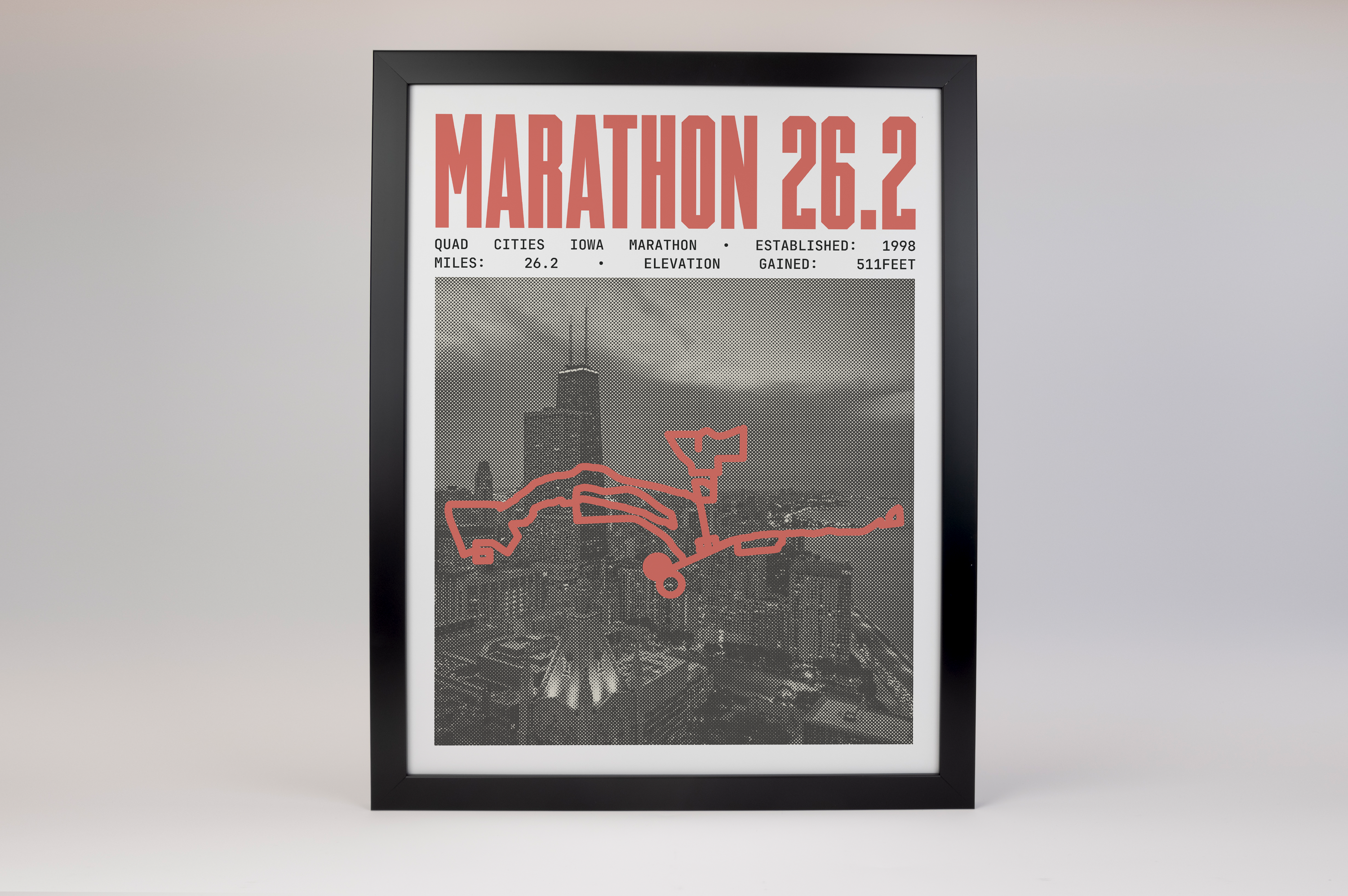 Quad Cities Iowa Marathon Poster
