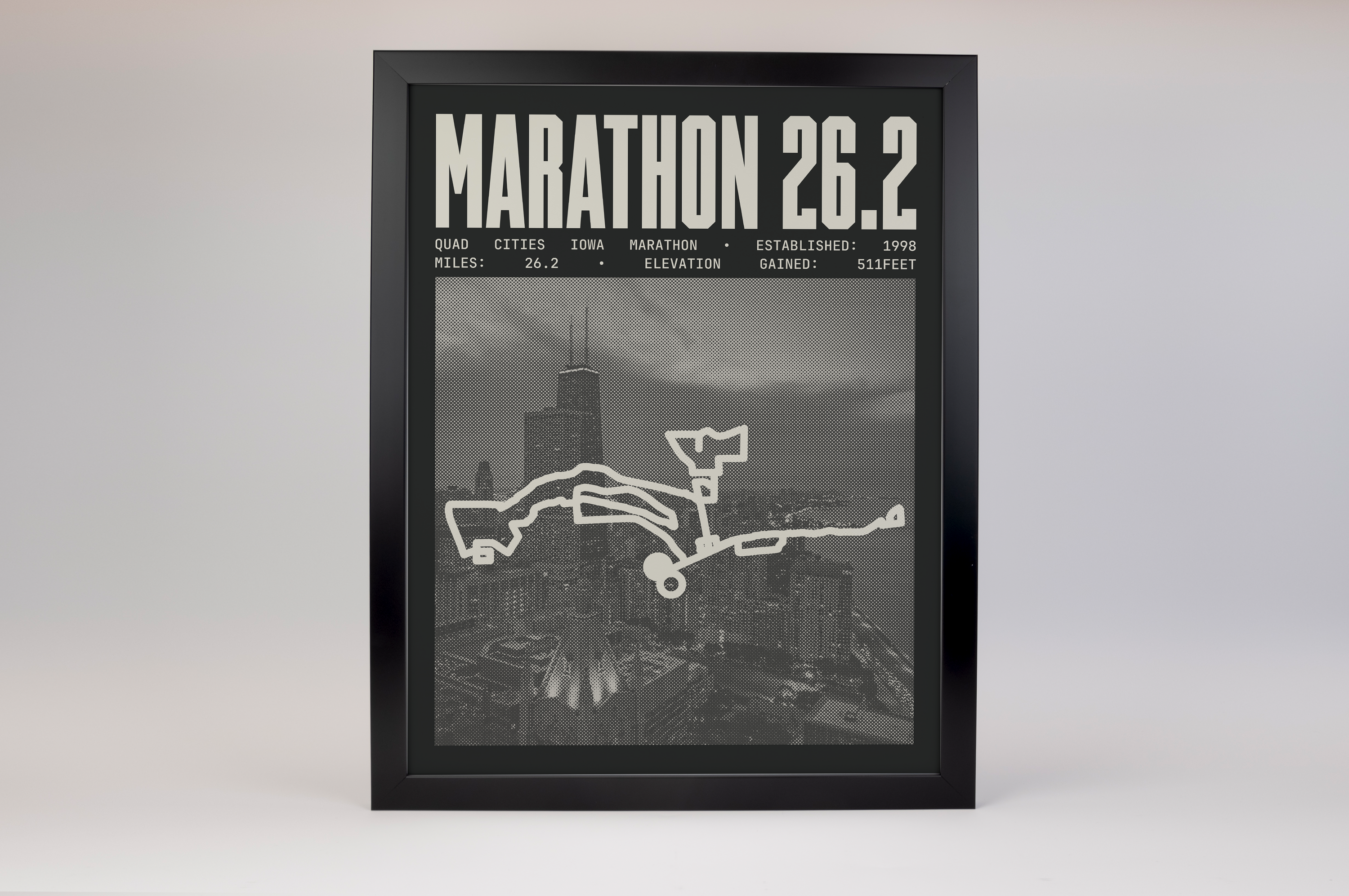 Quad Cities Iowa Marathon Poster
