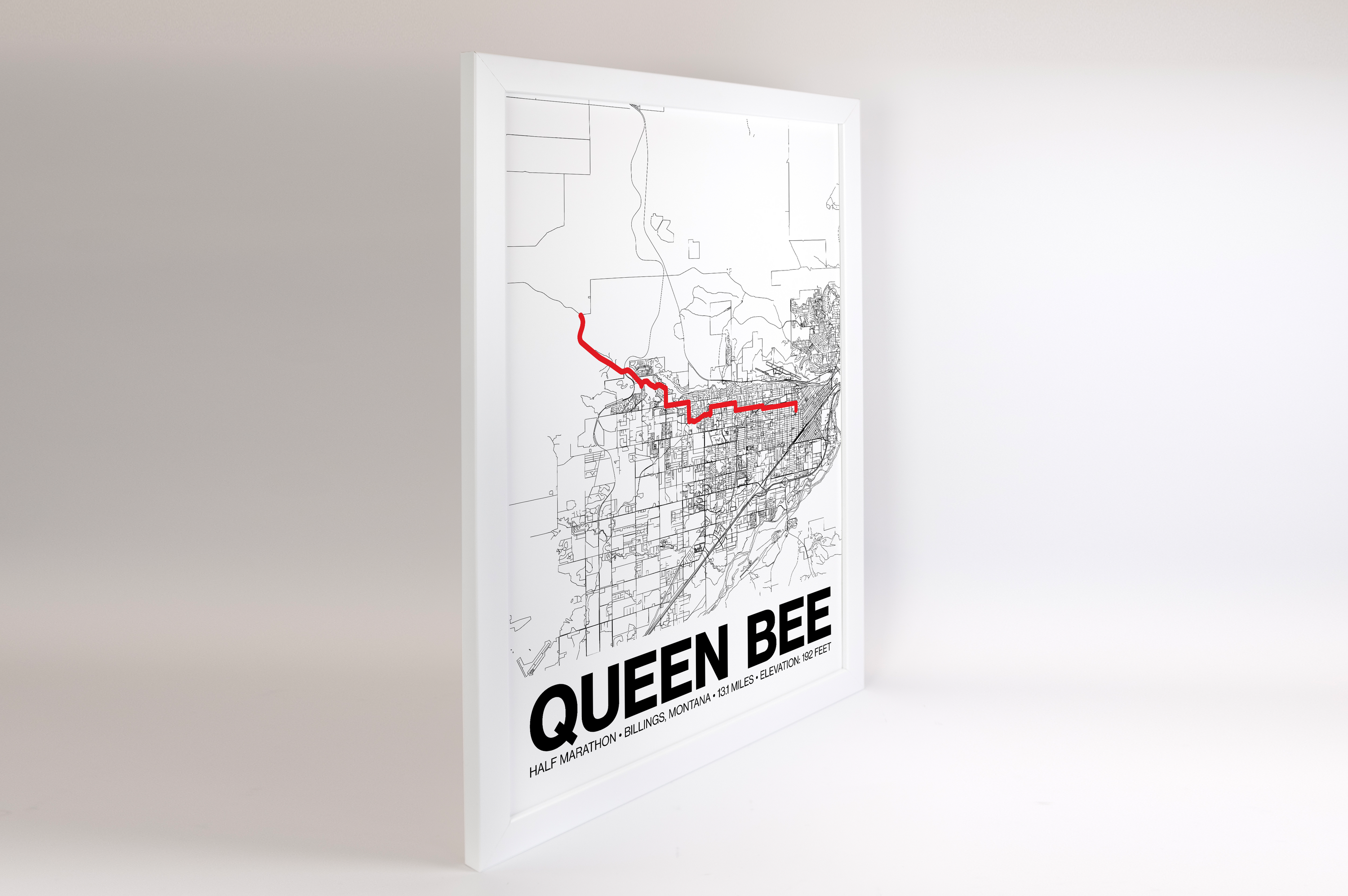 Queen Bee Half Marathon Poster - Grid Style