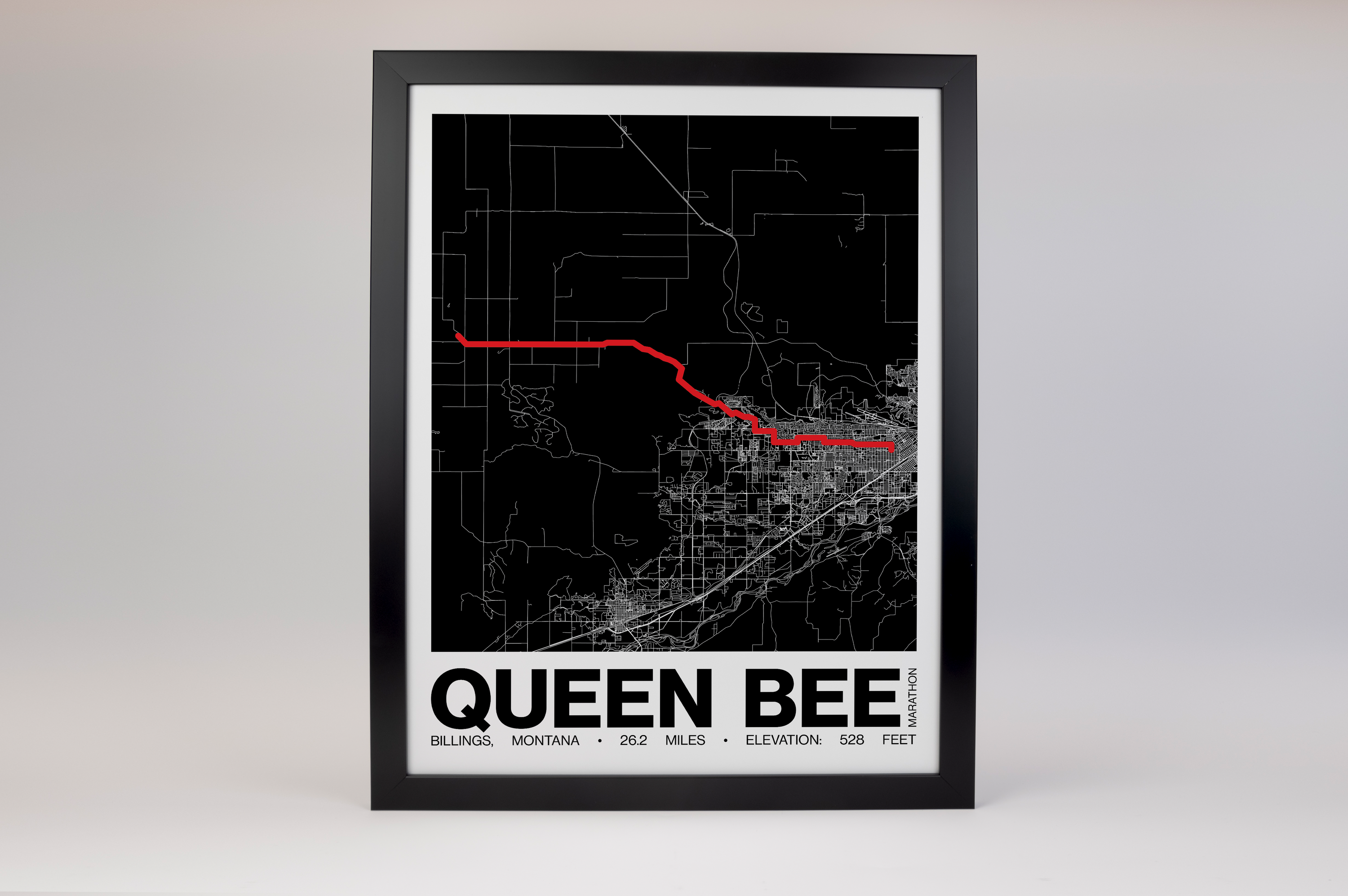 Queen Bee Montana Marathon Poster - Grid Style