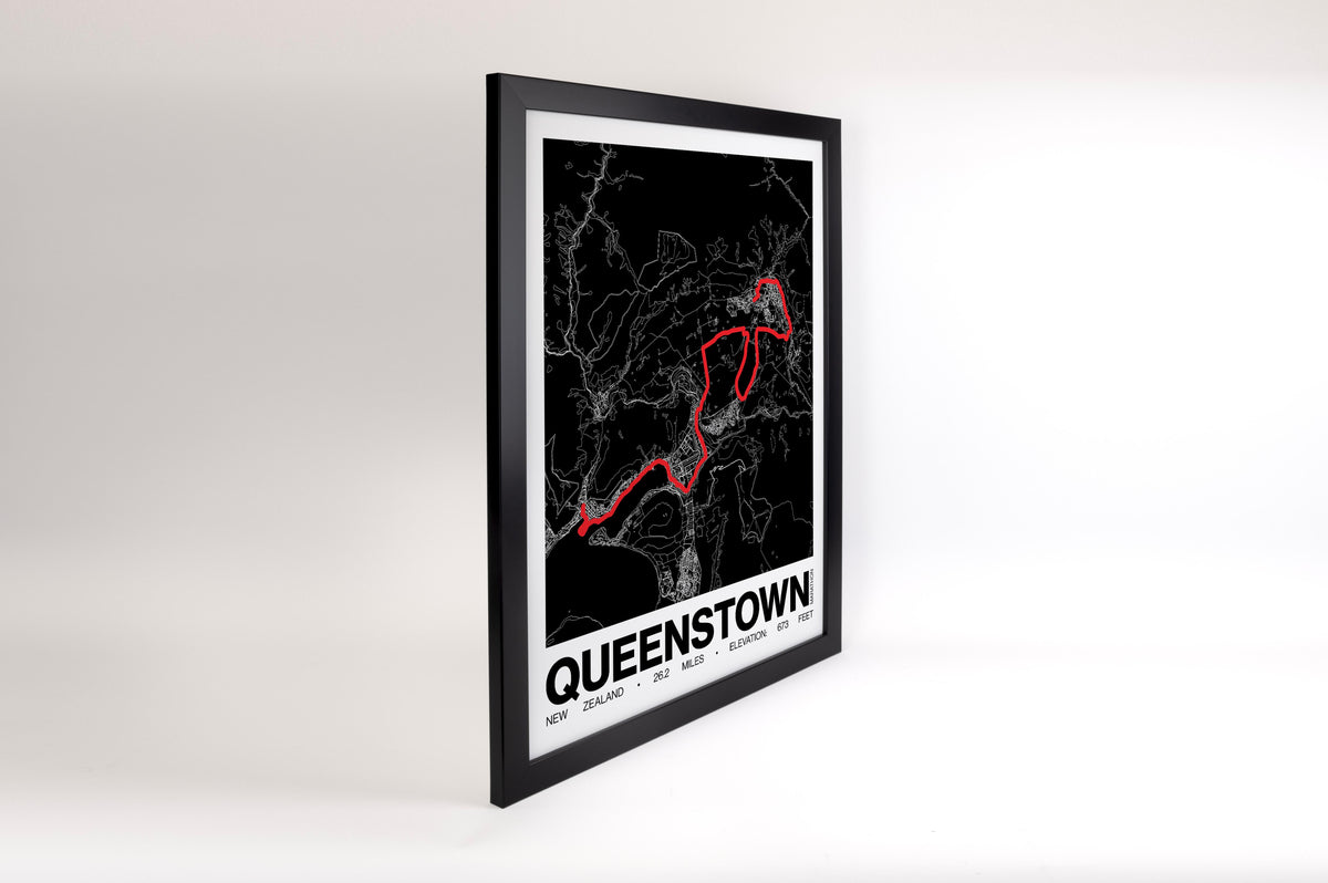 Queenstown Marathon Poster - Grid Style