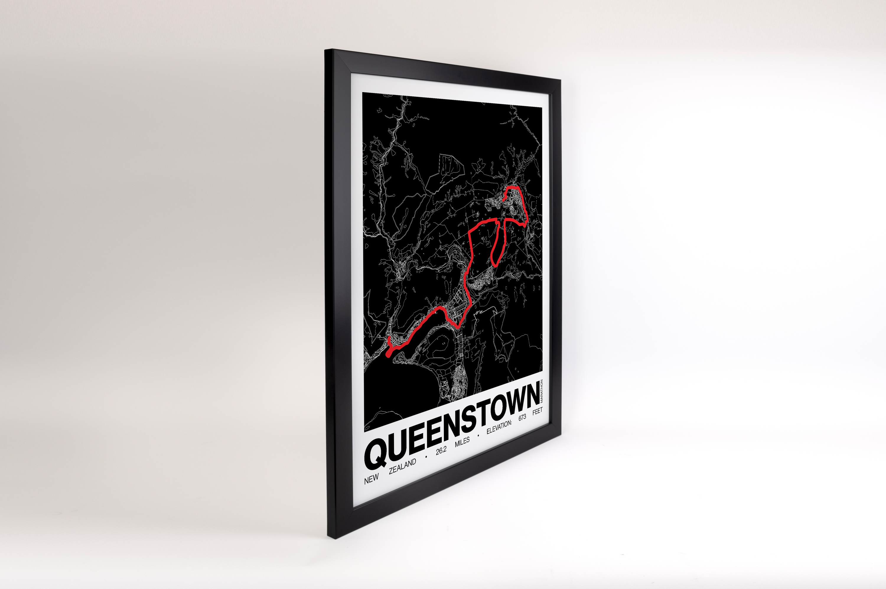Queenstown Marathon Poster - Grid Style