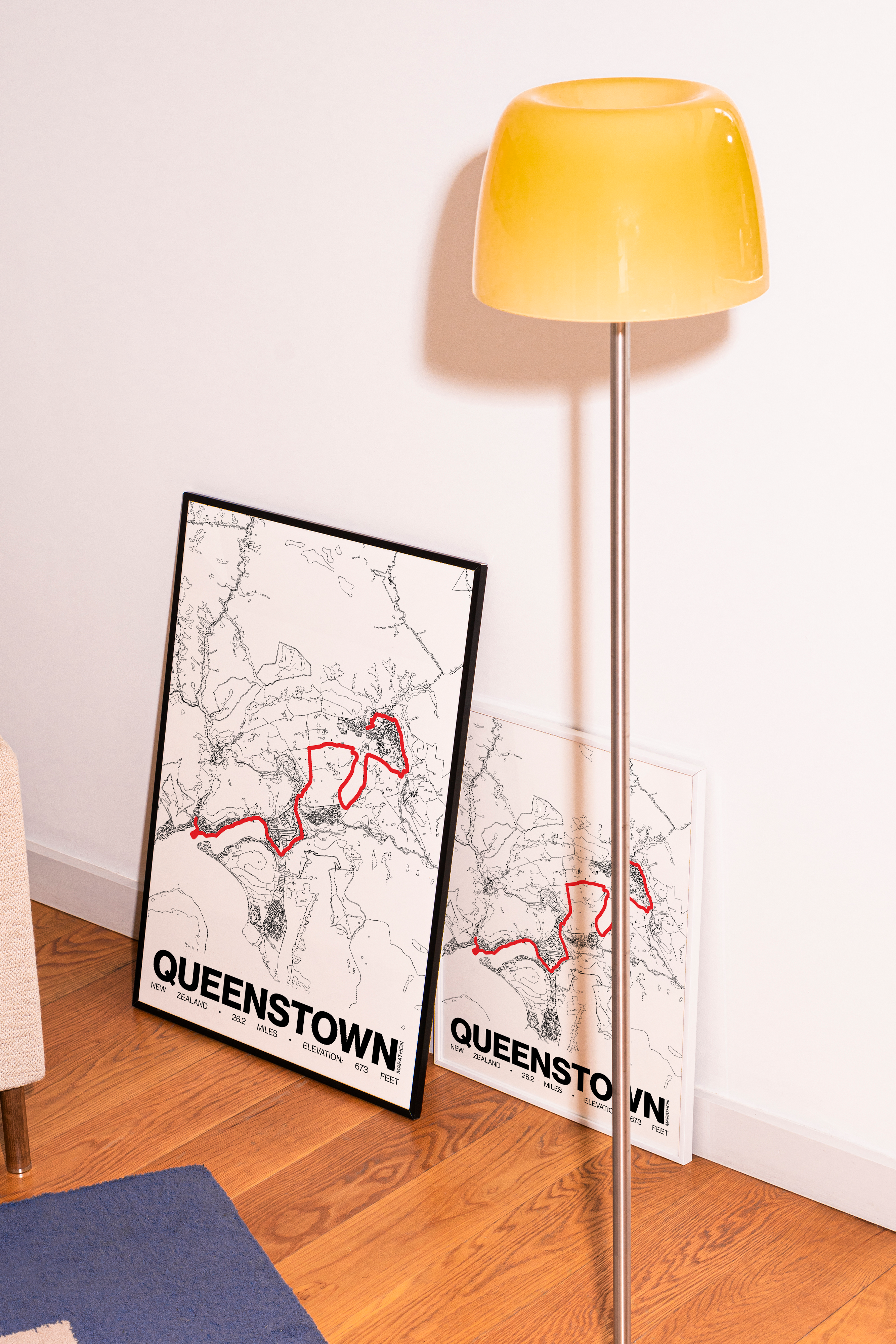 Queenstown Marathon Poster - Grid Style