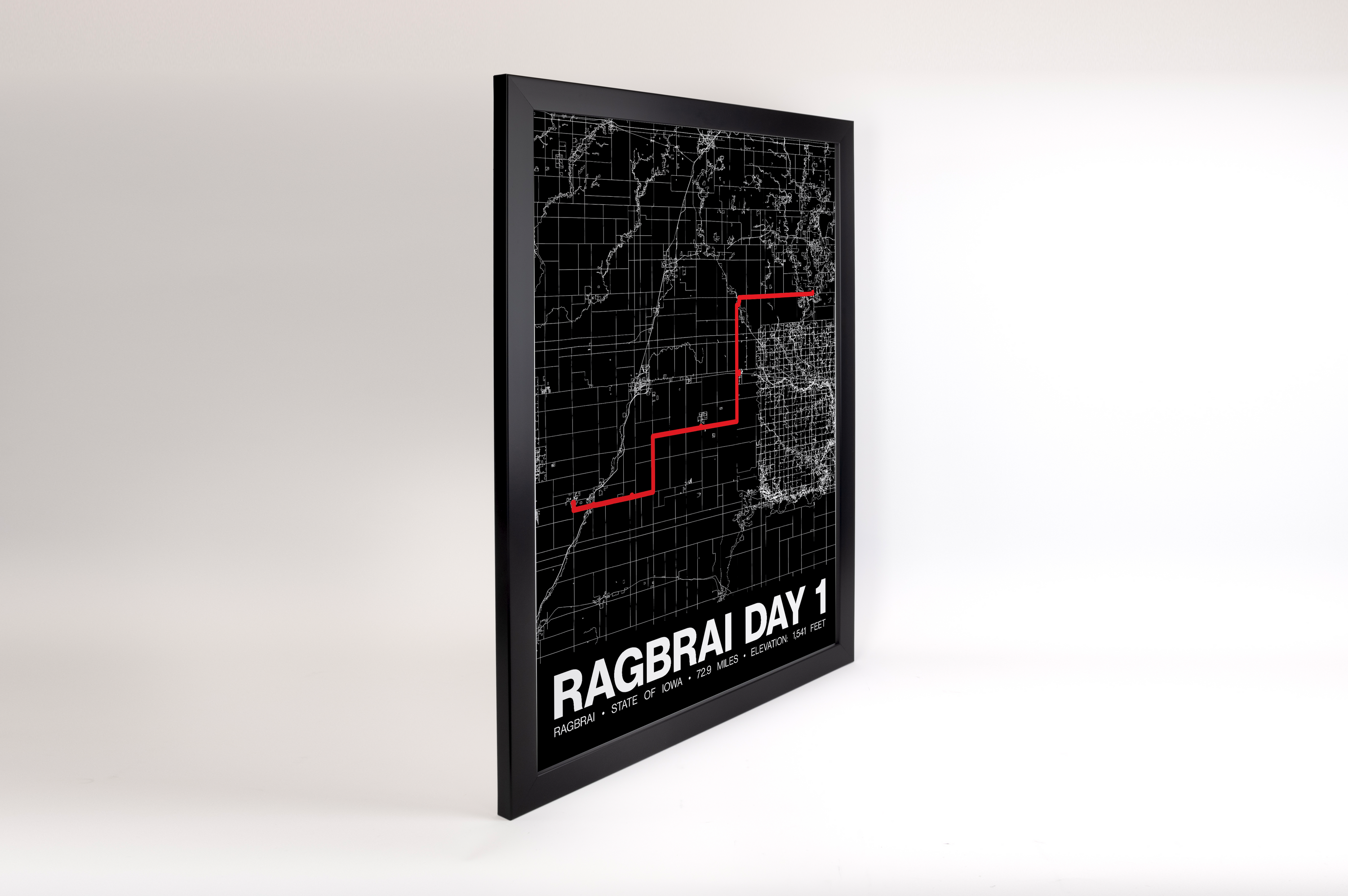 RAGBRAI DAY 1 Poster - Grid Style