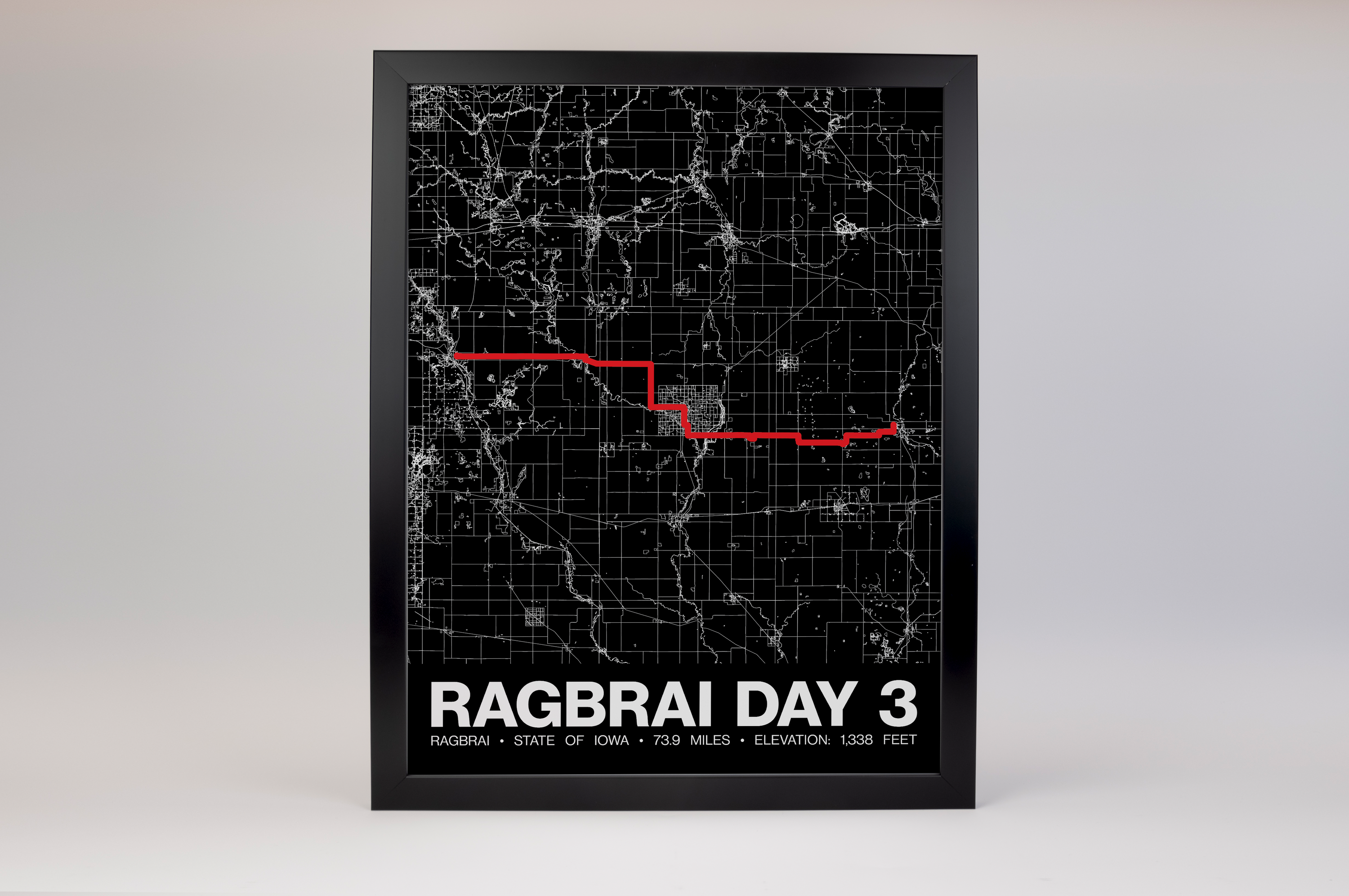 RAGBRAI DAY 3 Poster - Grid Style