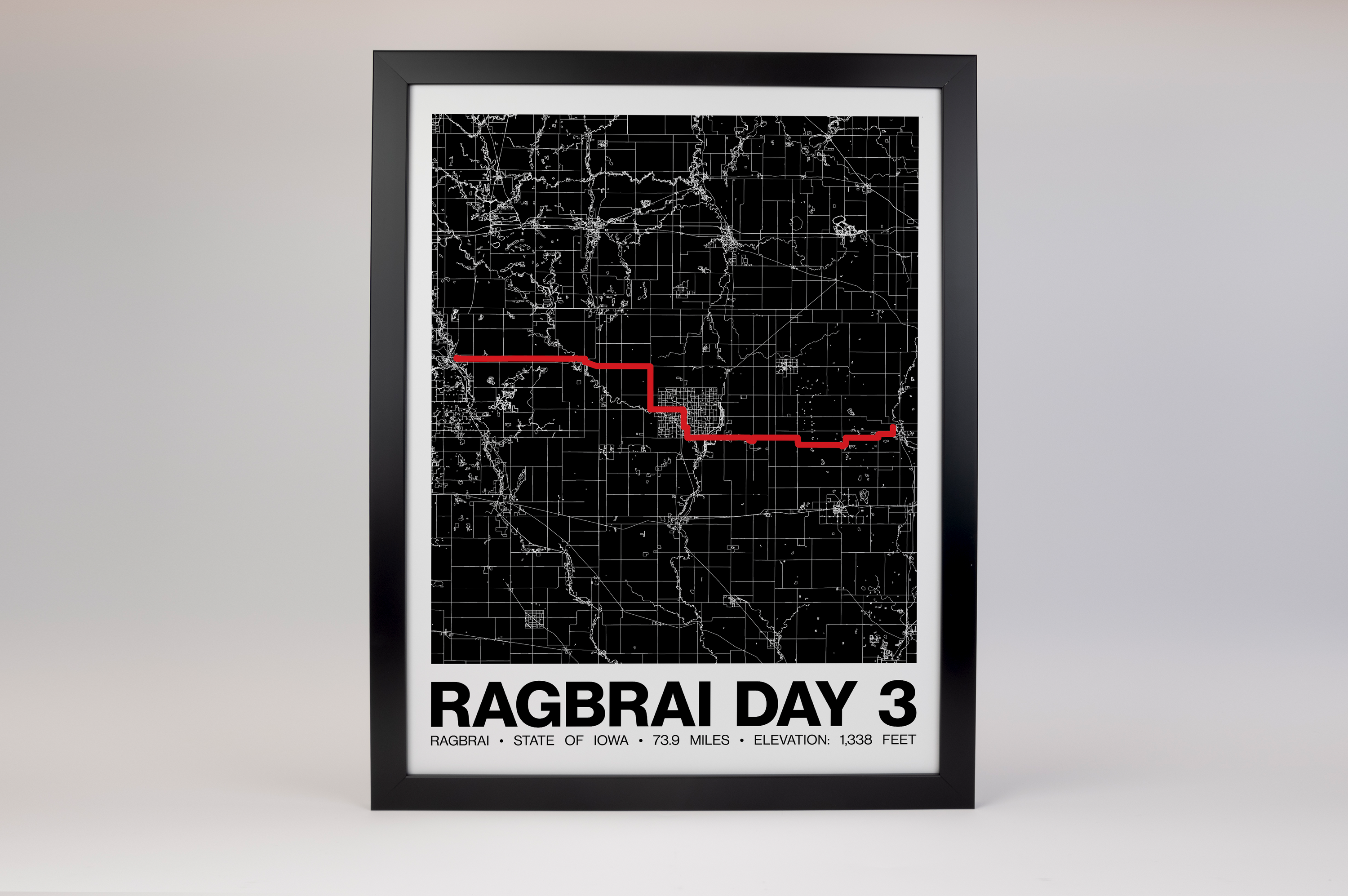 RAGBRAI DAY 3 Poster - Grid Style