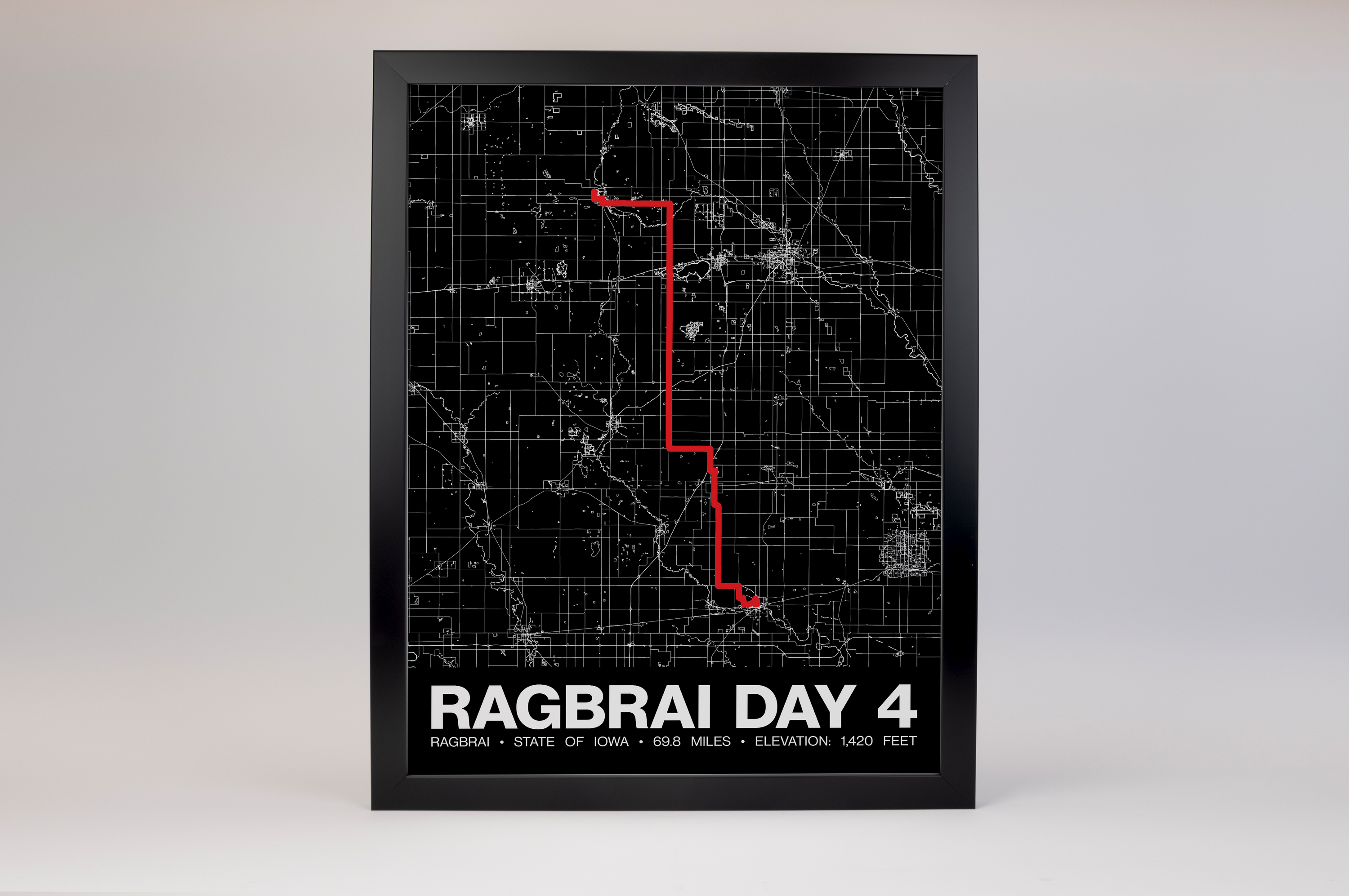 RAGBRAI DAY 4 Poster - Grid Style