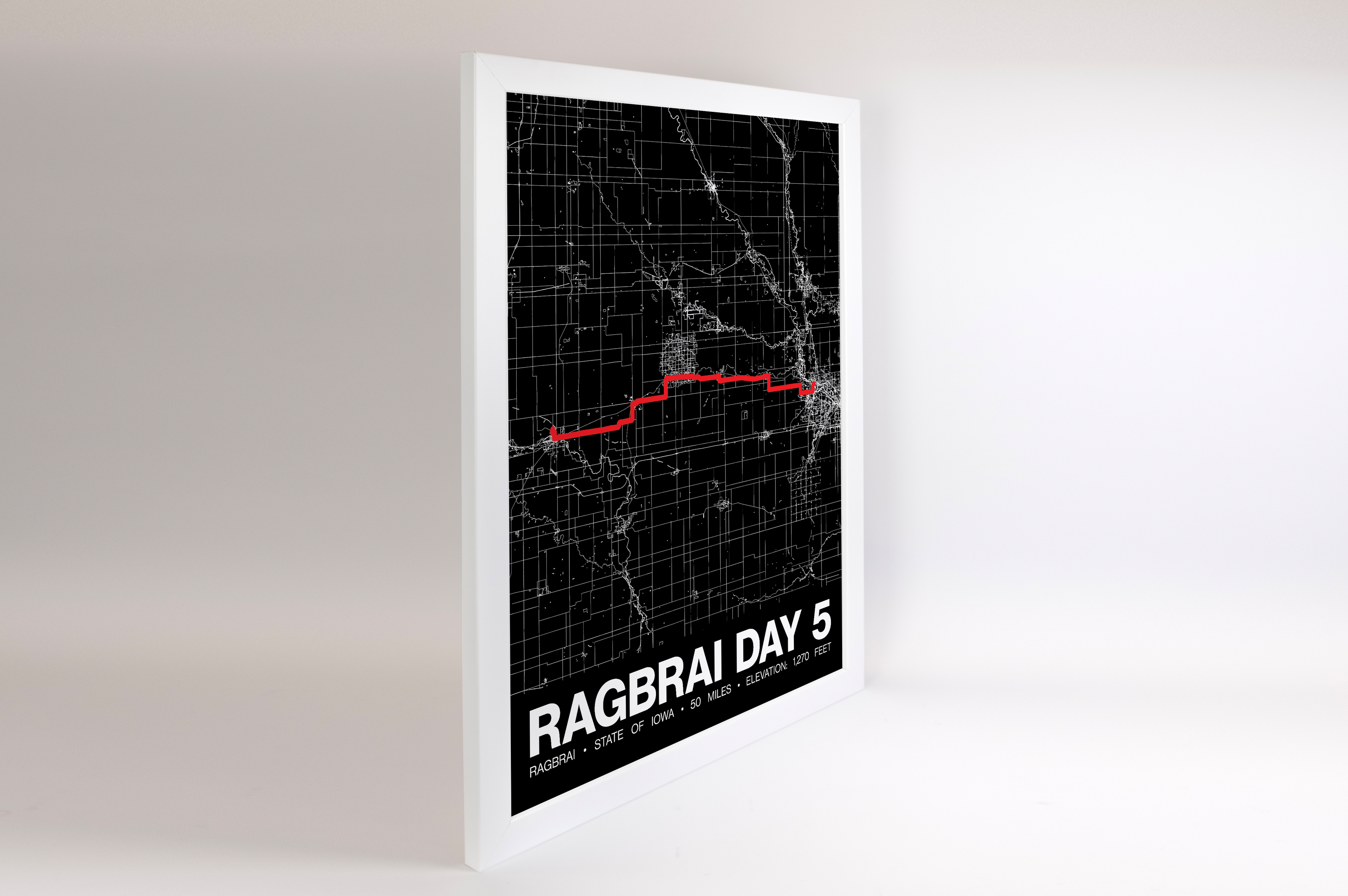 RAGBRAI DAY 5 Poster - Grid Style