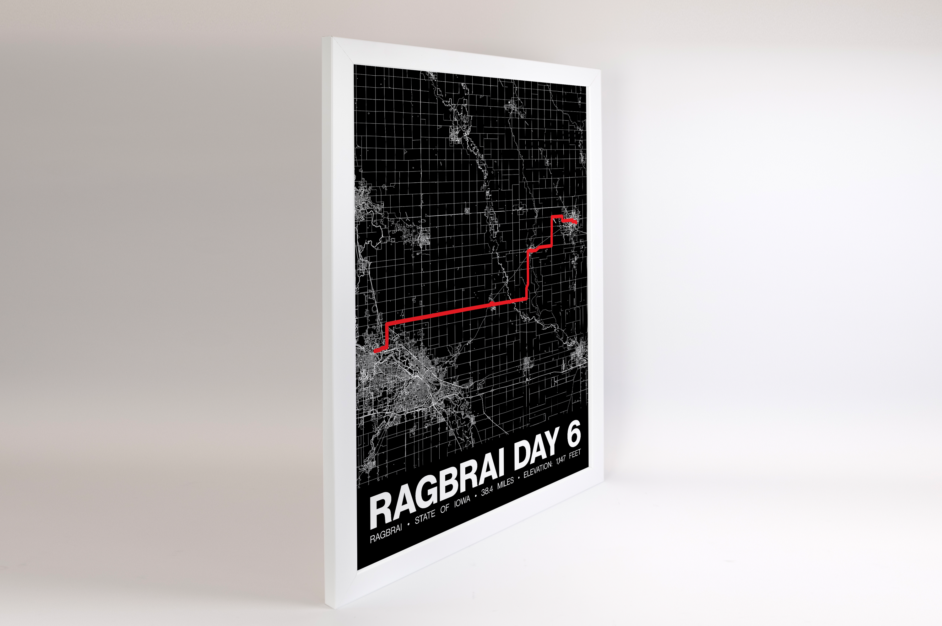 RAGBRAI DAY 6 Poster - Grid Style
