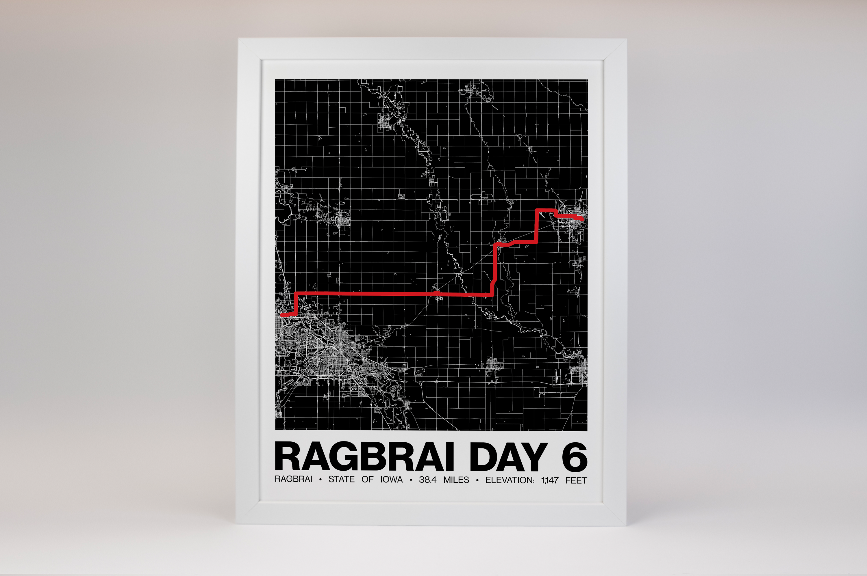 RAGBRAI DAY 6 Poster - Grid Style