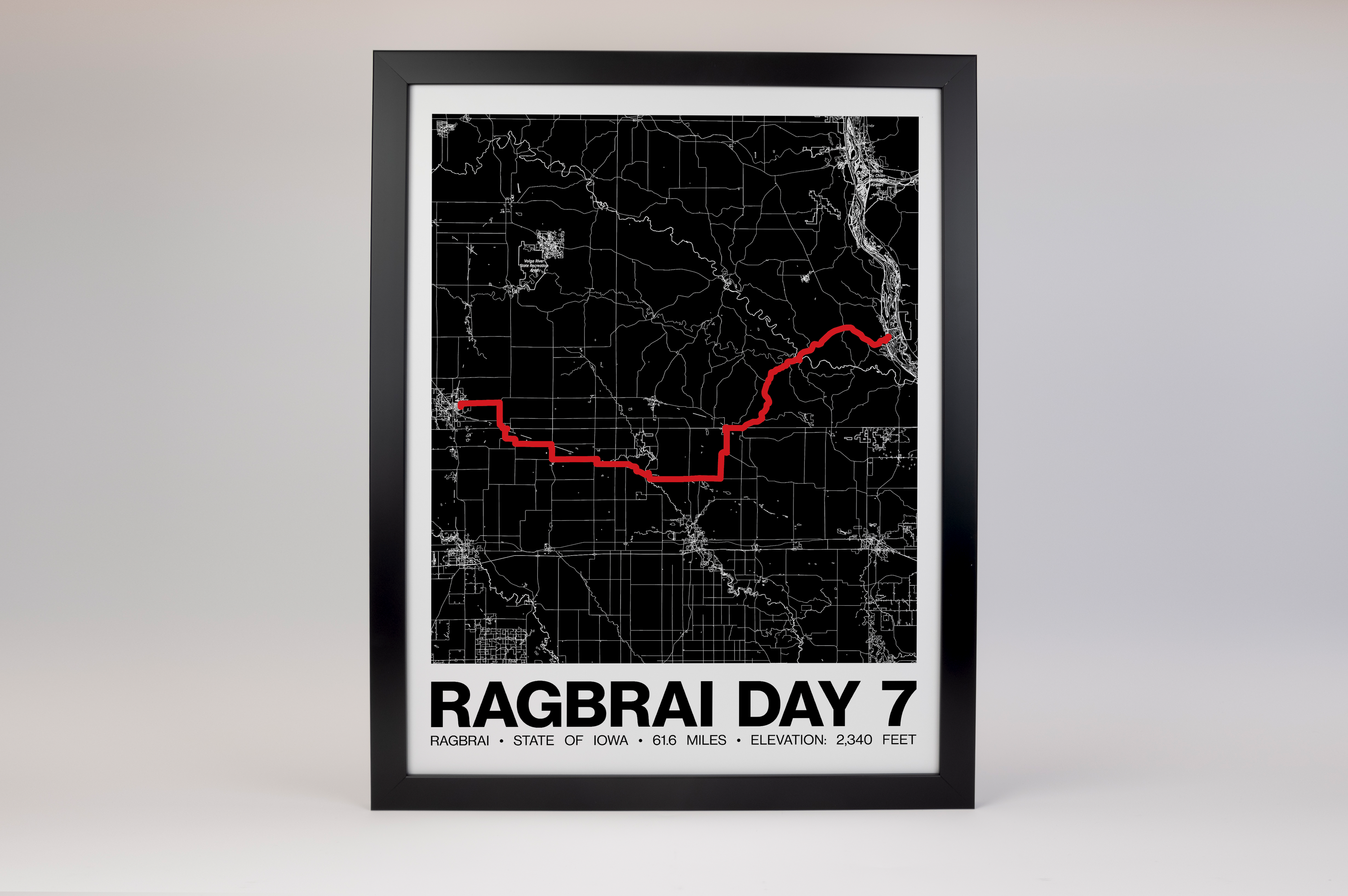RAGBRAI DAY 7 Poster - Grid Style
