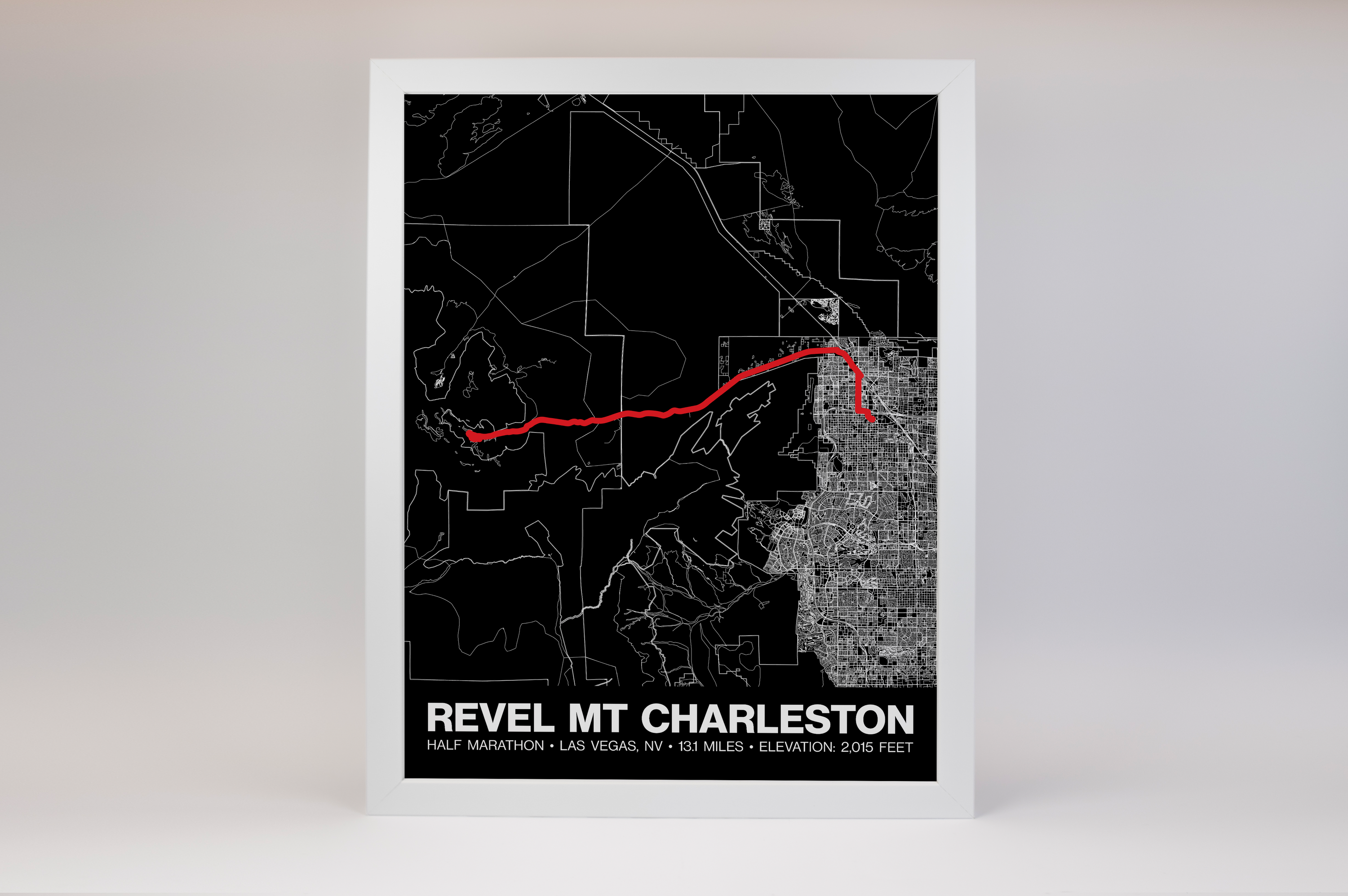 REVEL Mt Charleston Half Marathon Poster - Grid Style