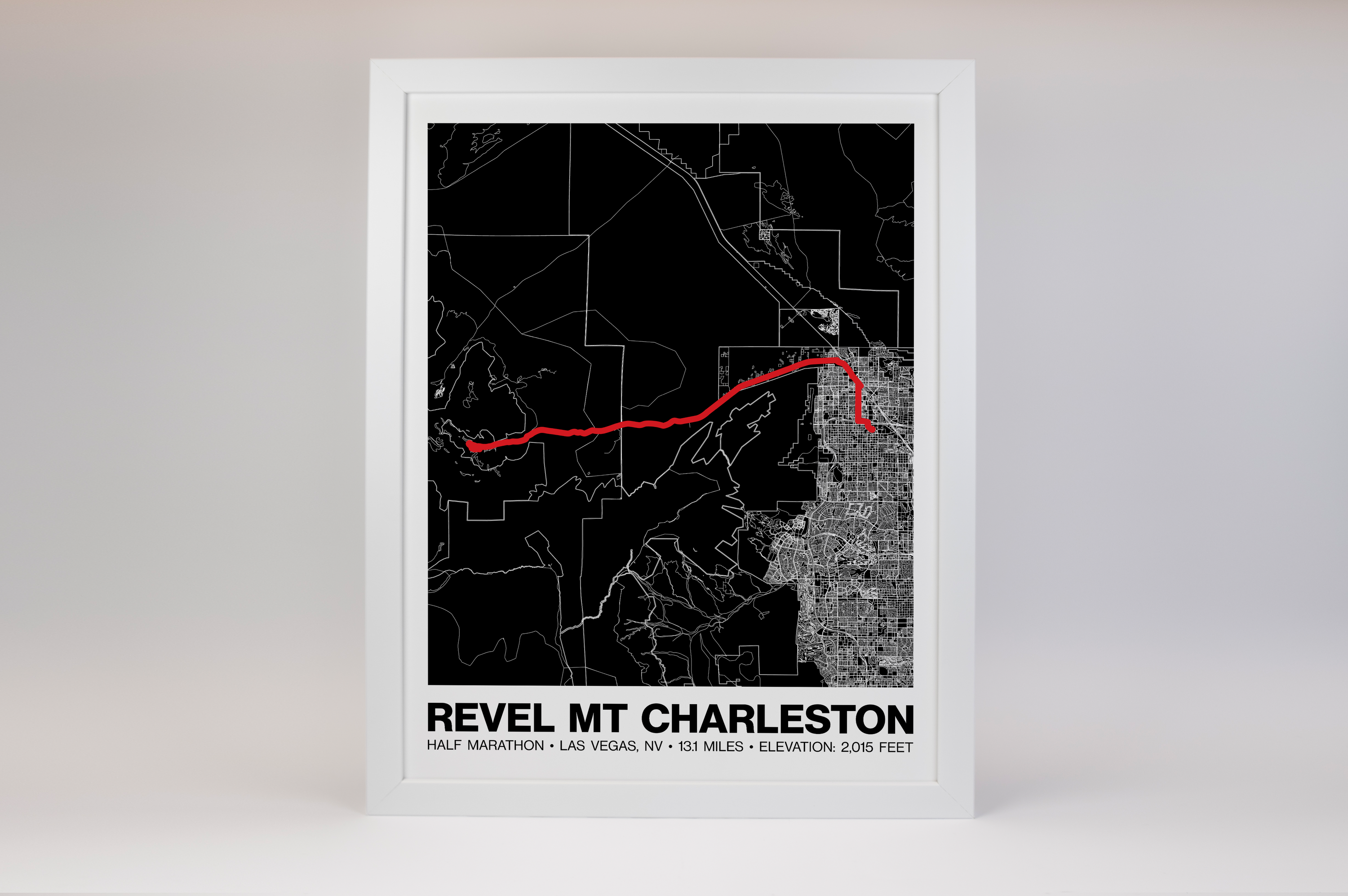 REVEL Mt Charleston Half Marathon Poster - Grid Style