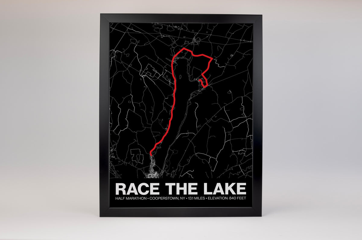 Race the Lake Half Marathon Poster - Grid Style