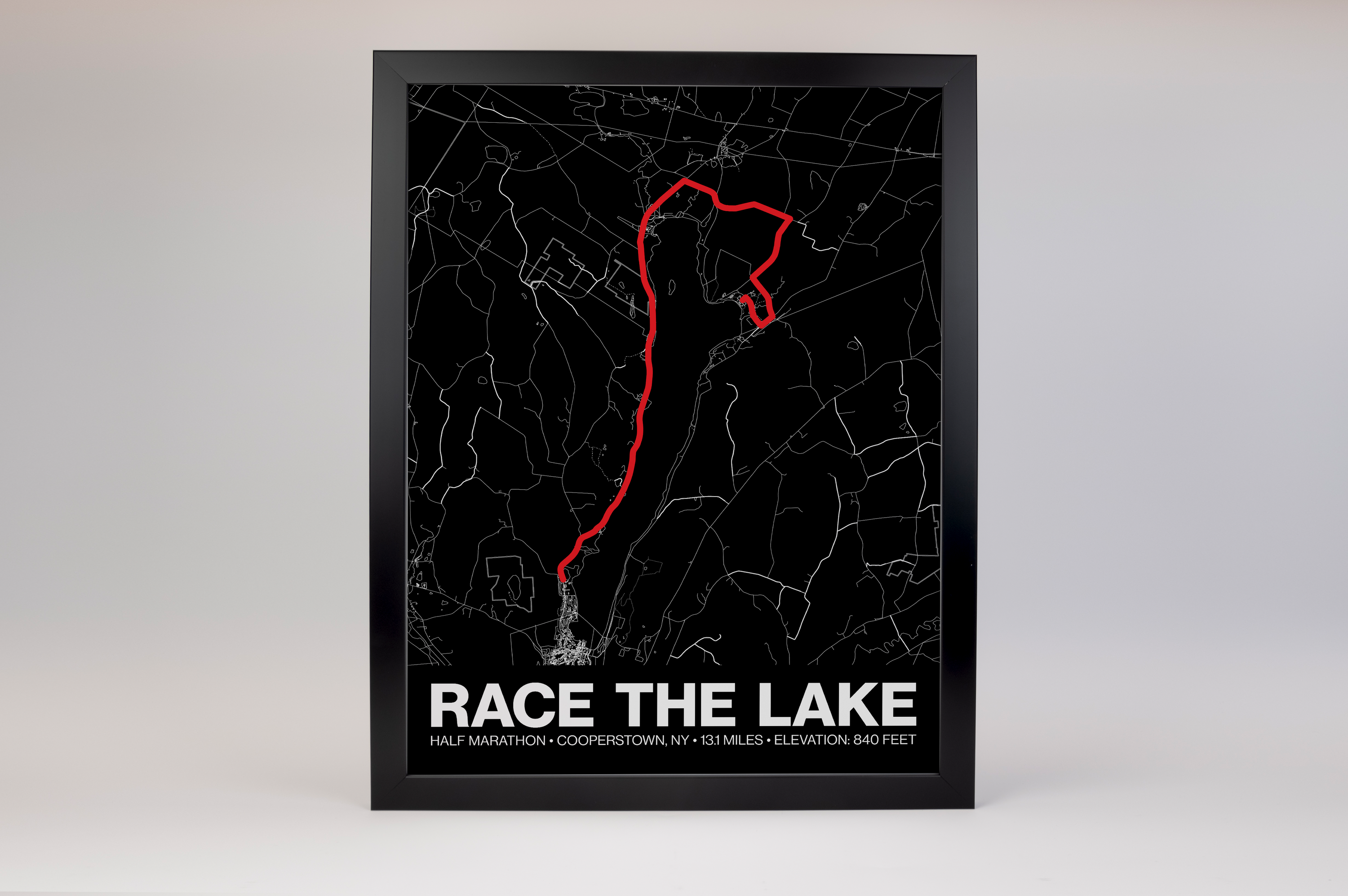 Race the Lake Half Marathon Poster - Grid Style