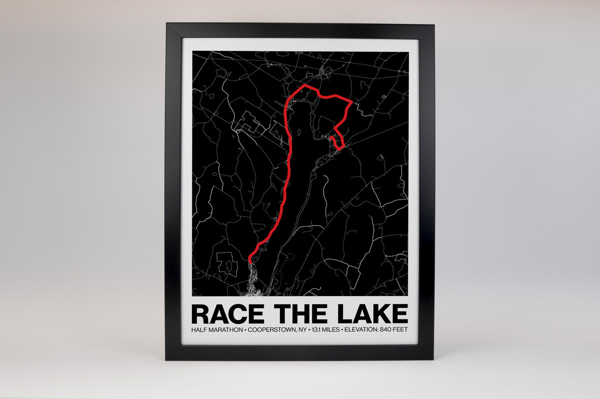 Race the Lake Half Marathon Poster - Grid Style