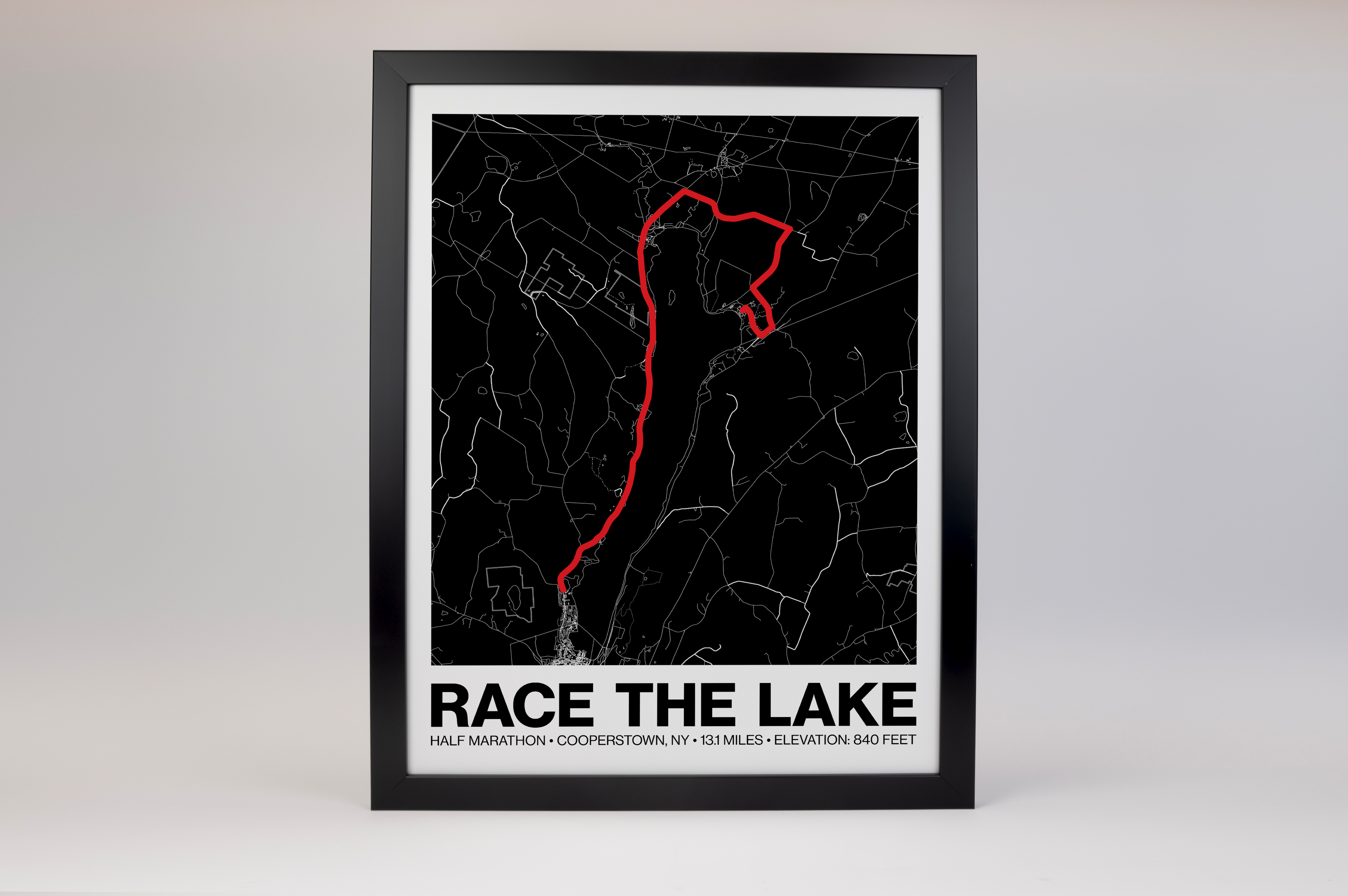 Race the Lake Half Marathon Poster - Grid Style