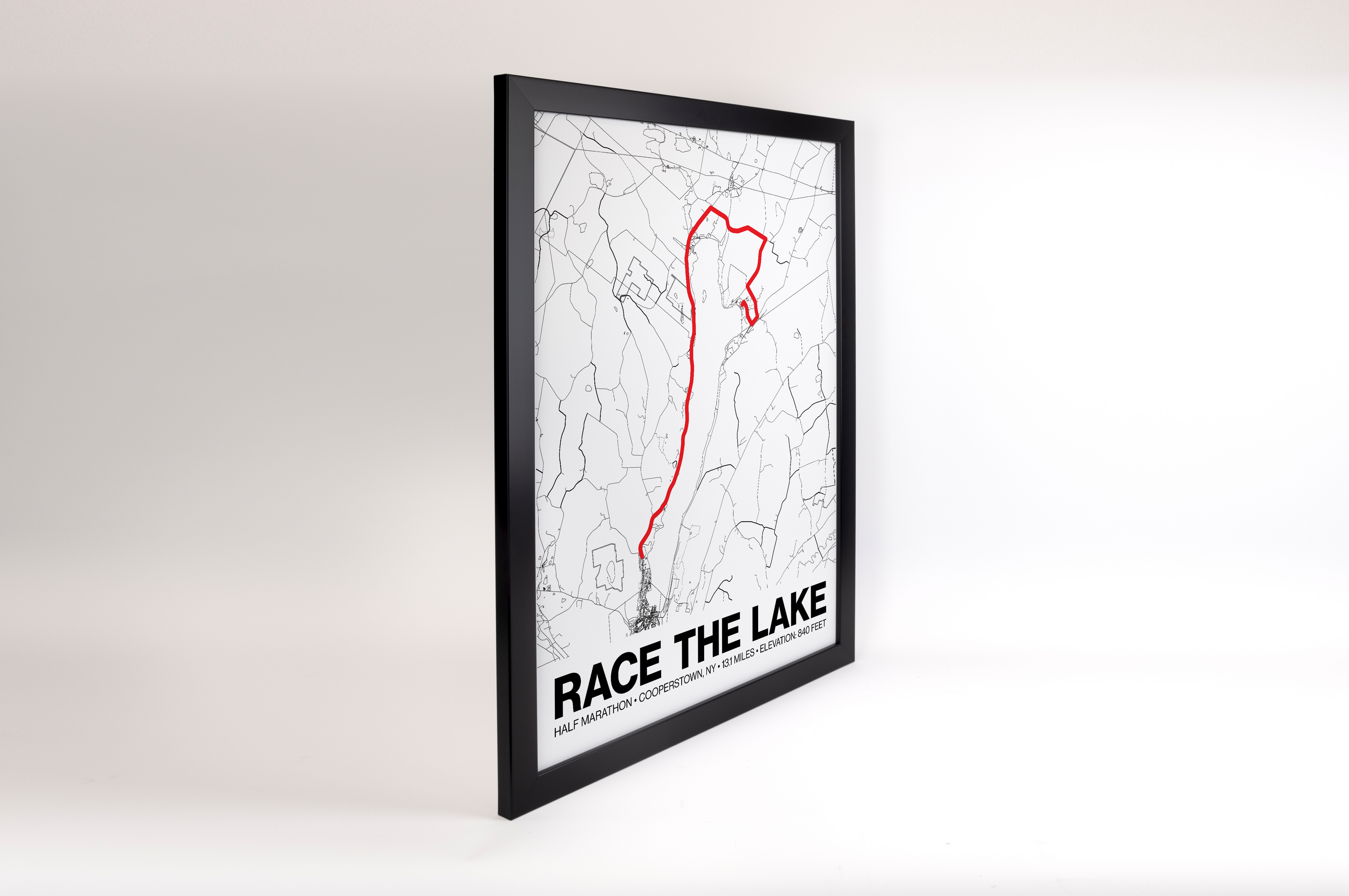 Race the Lake Half Marathon Poster - Grid Style