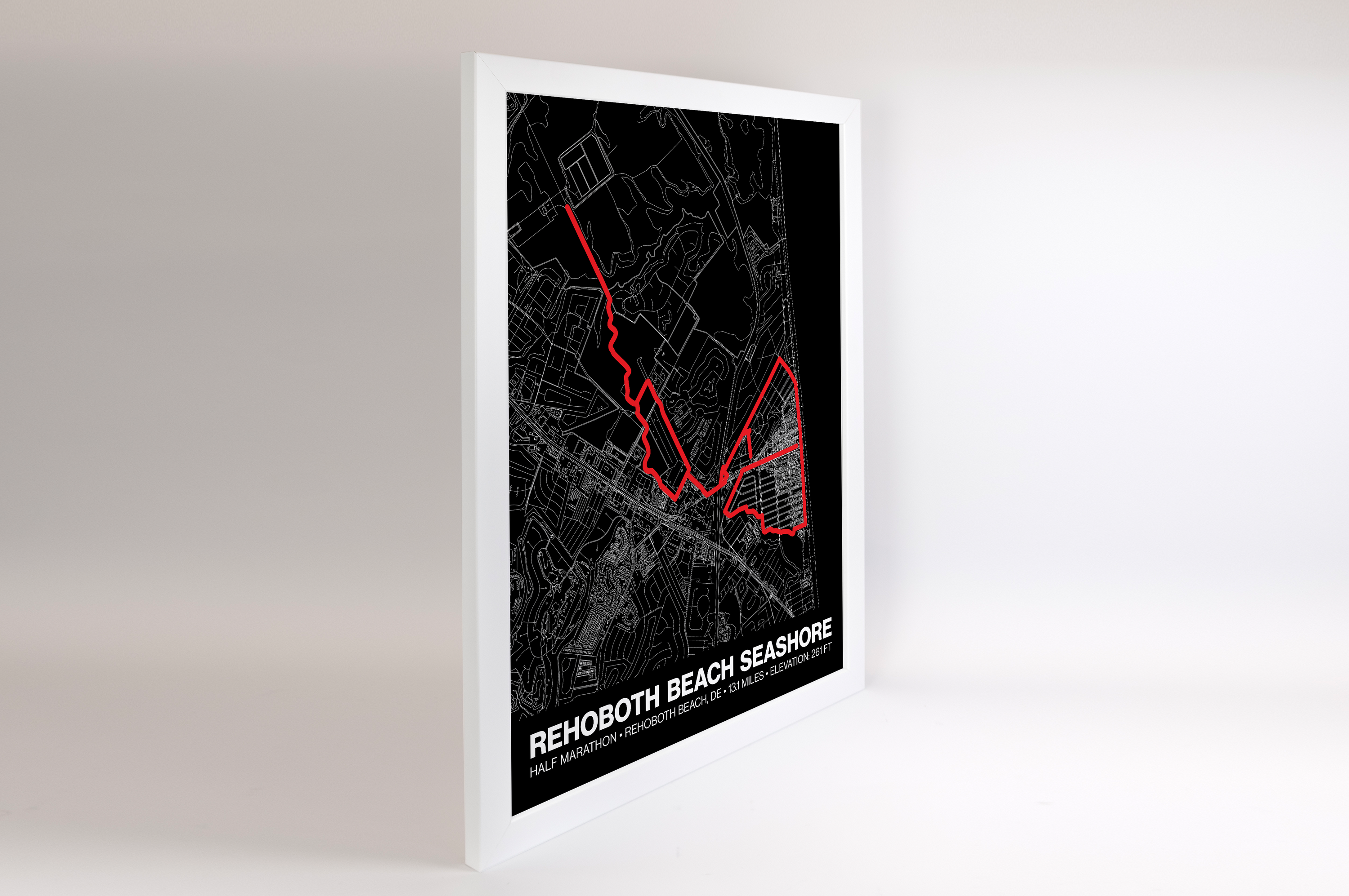 Rehoboth Beach Seashore Half Marathon Poster - Grid Style