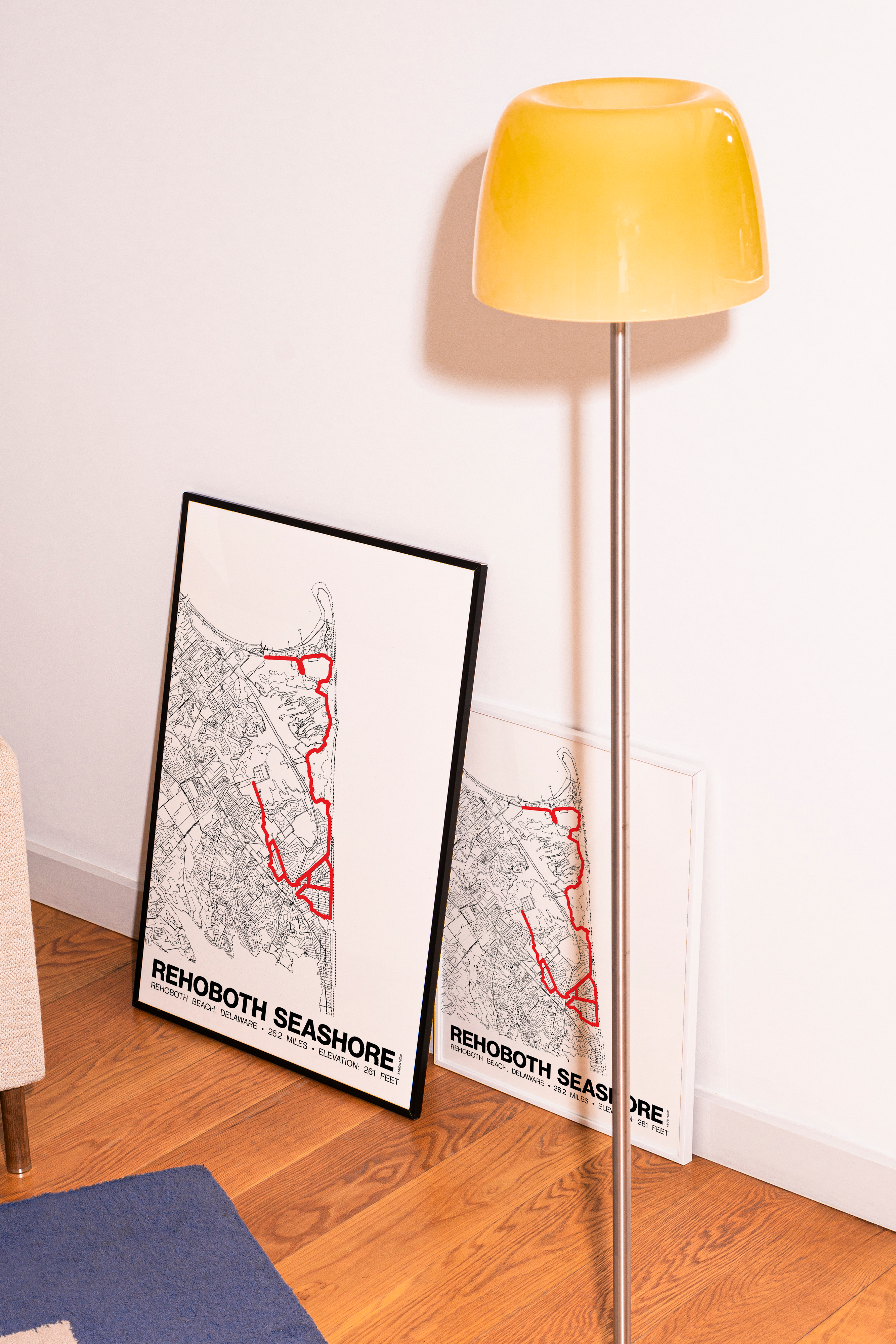 Rehoboth Beach Seashore Marathon Poster - Grid Style