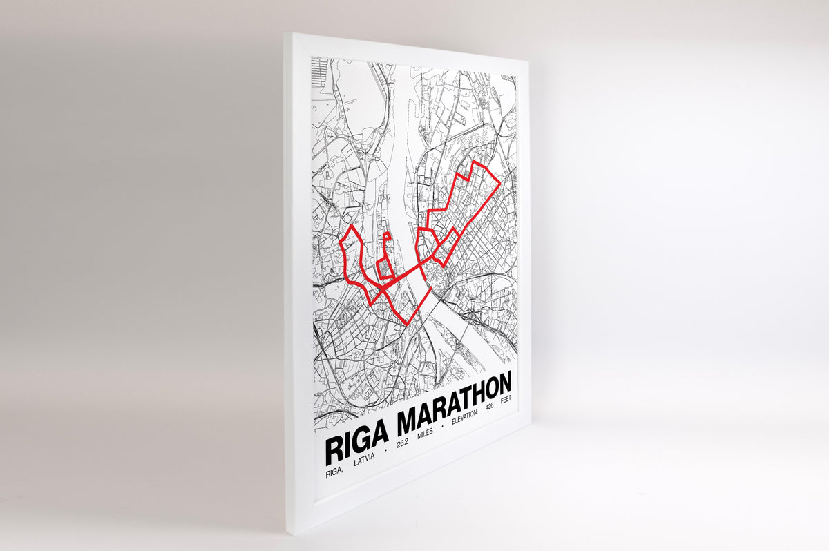 Riga Marathon Poster - Grid Style