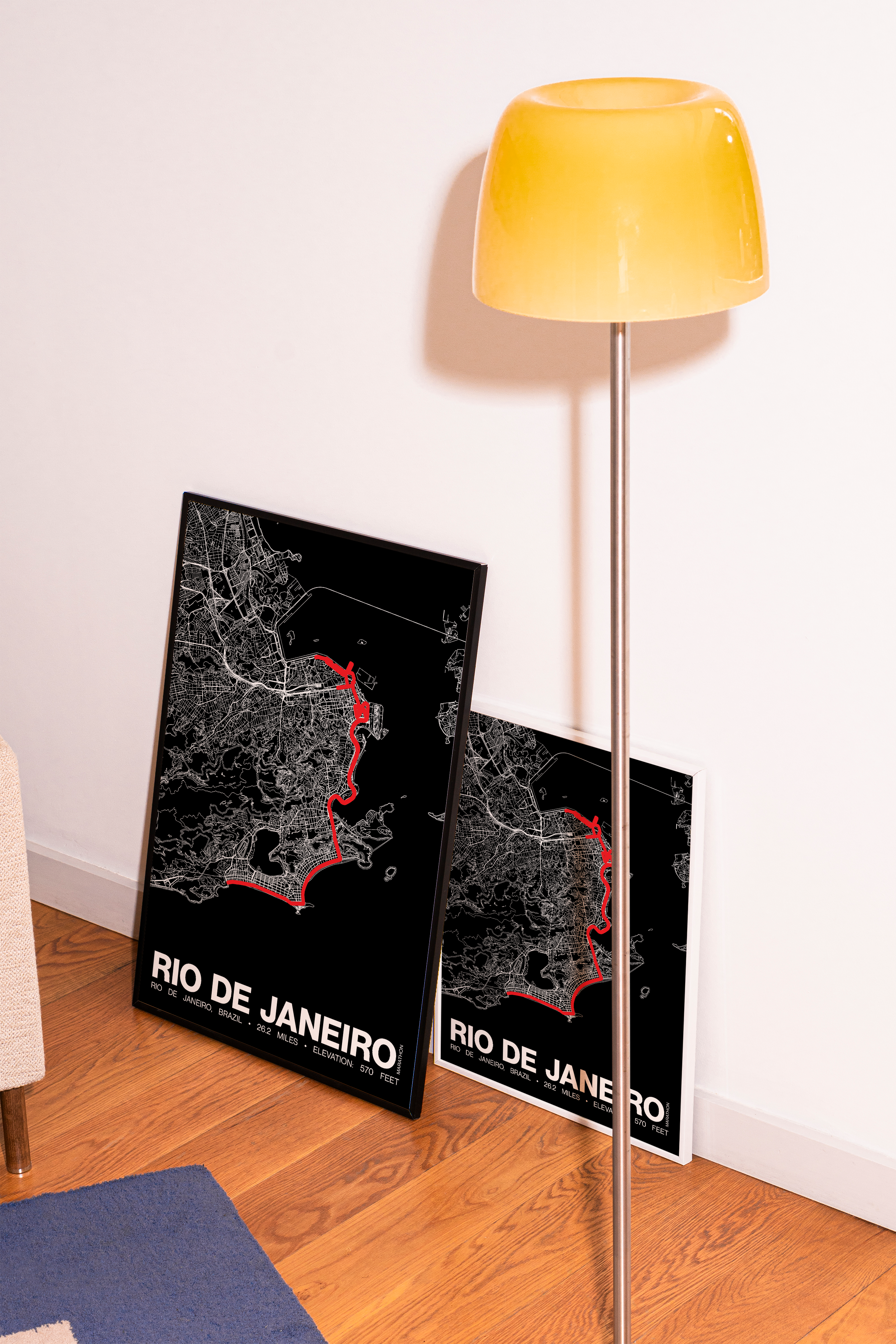 Rio de Janeiro Marathon Poster - Grid Style