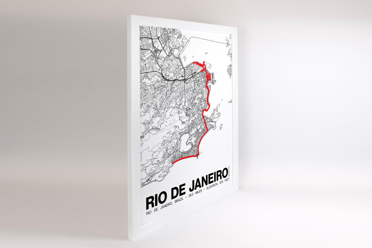 Rio de Janeiro Marathon Poster - Grid Style
