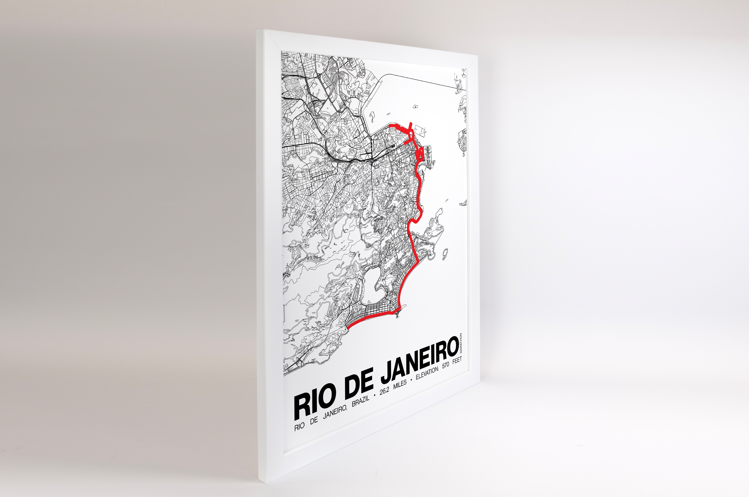Rio de Janeiro Marathon Poster - Grid Style