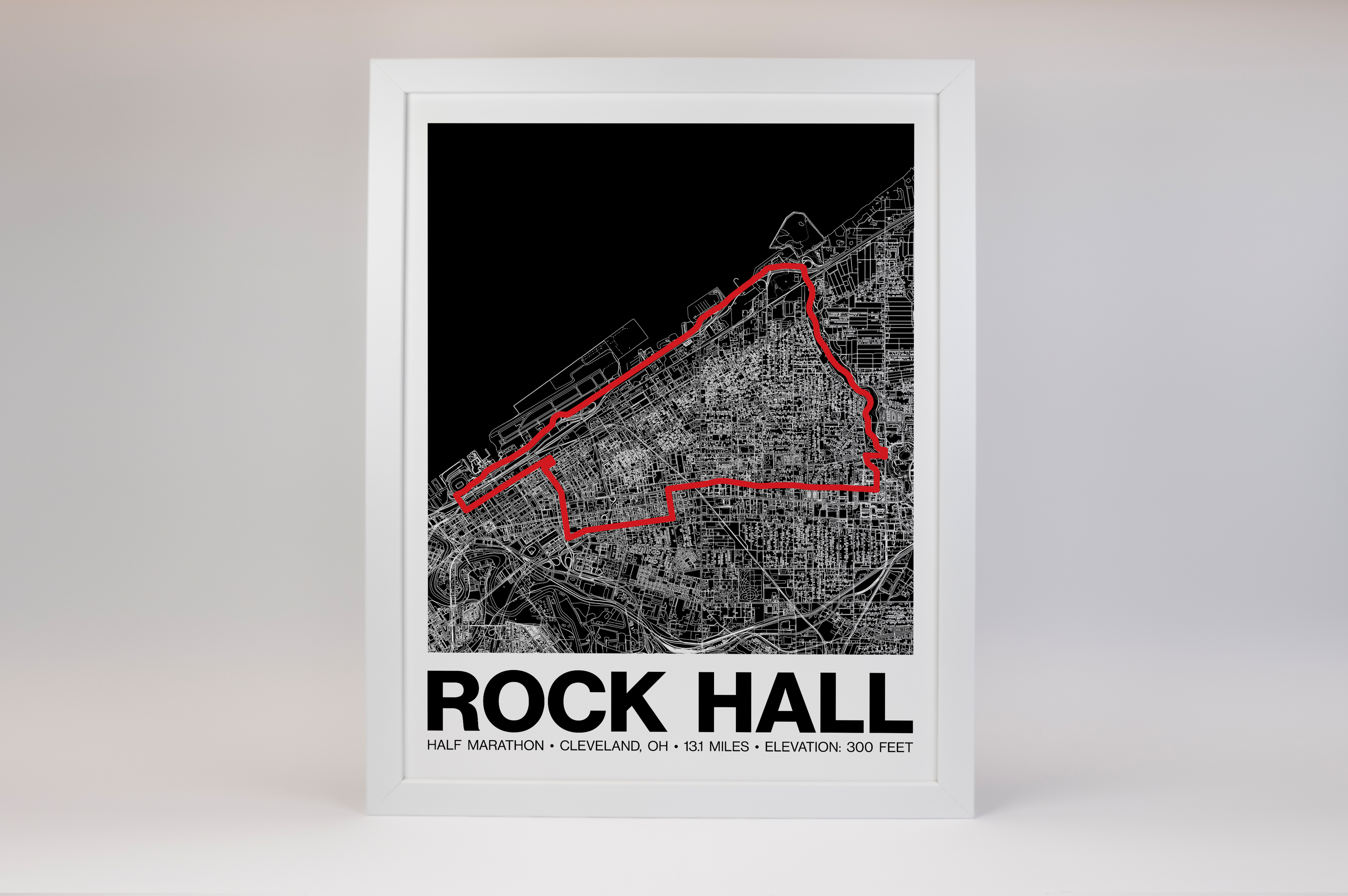 Rock Hall Half Marathon Poster - Grid Style
