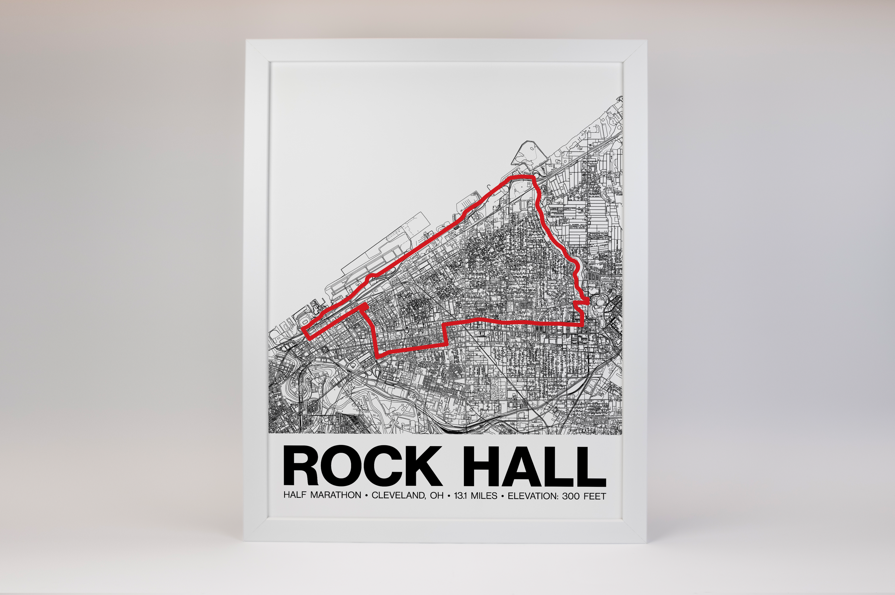 Rock Hall Half Marathon Poster - Grid Style