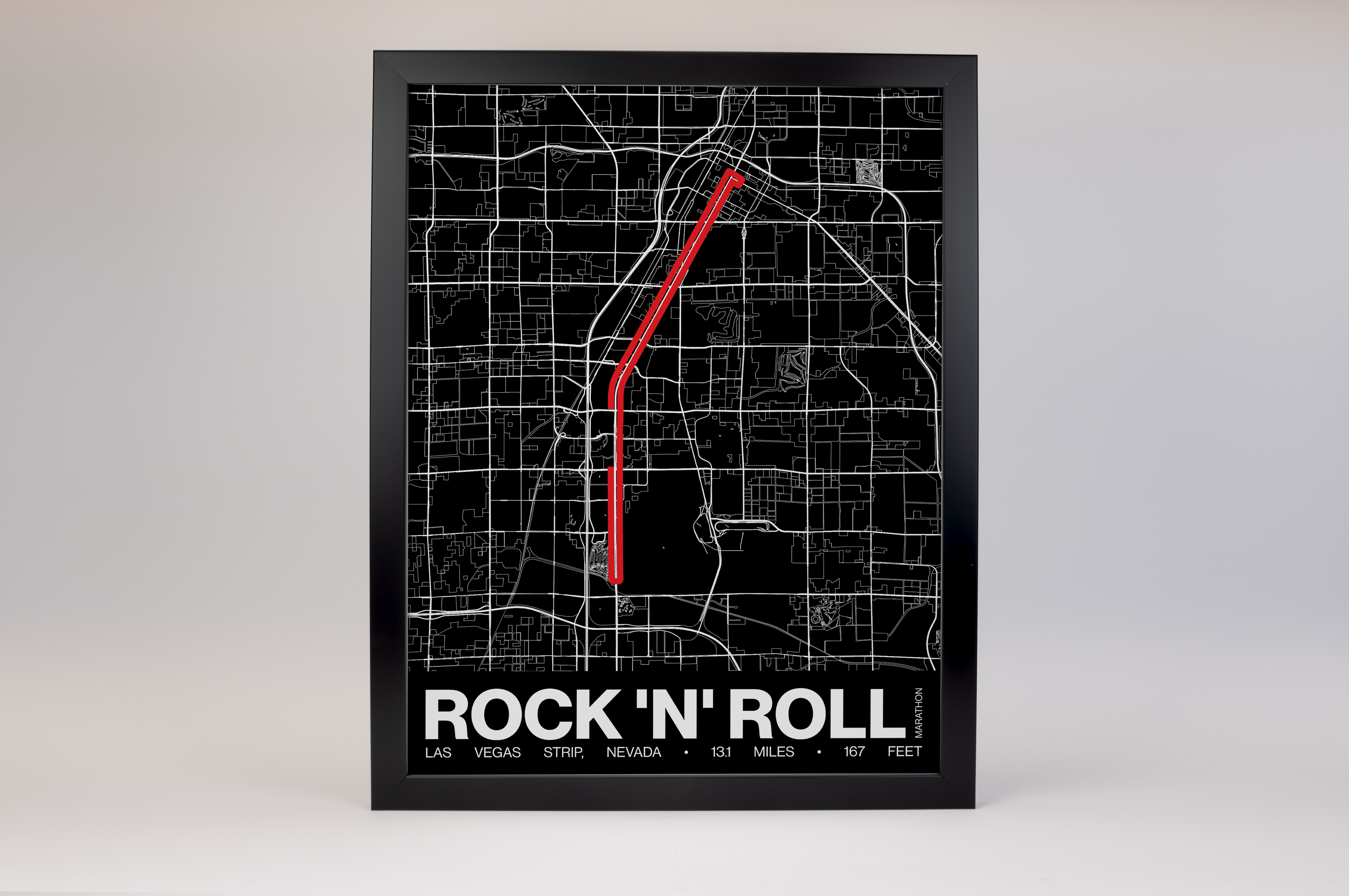Rock 'n' Roll Las Vegas Marathon Poster - Grid Style