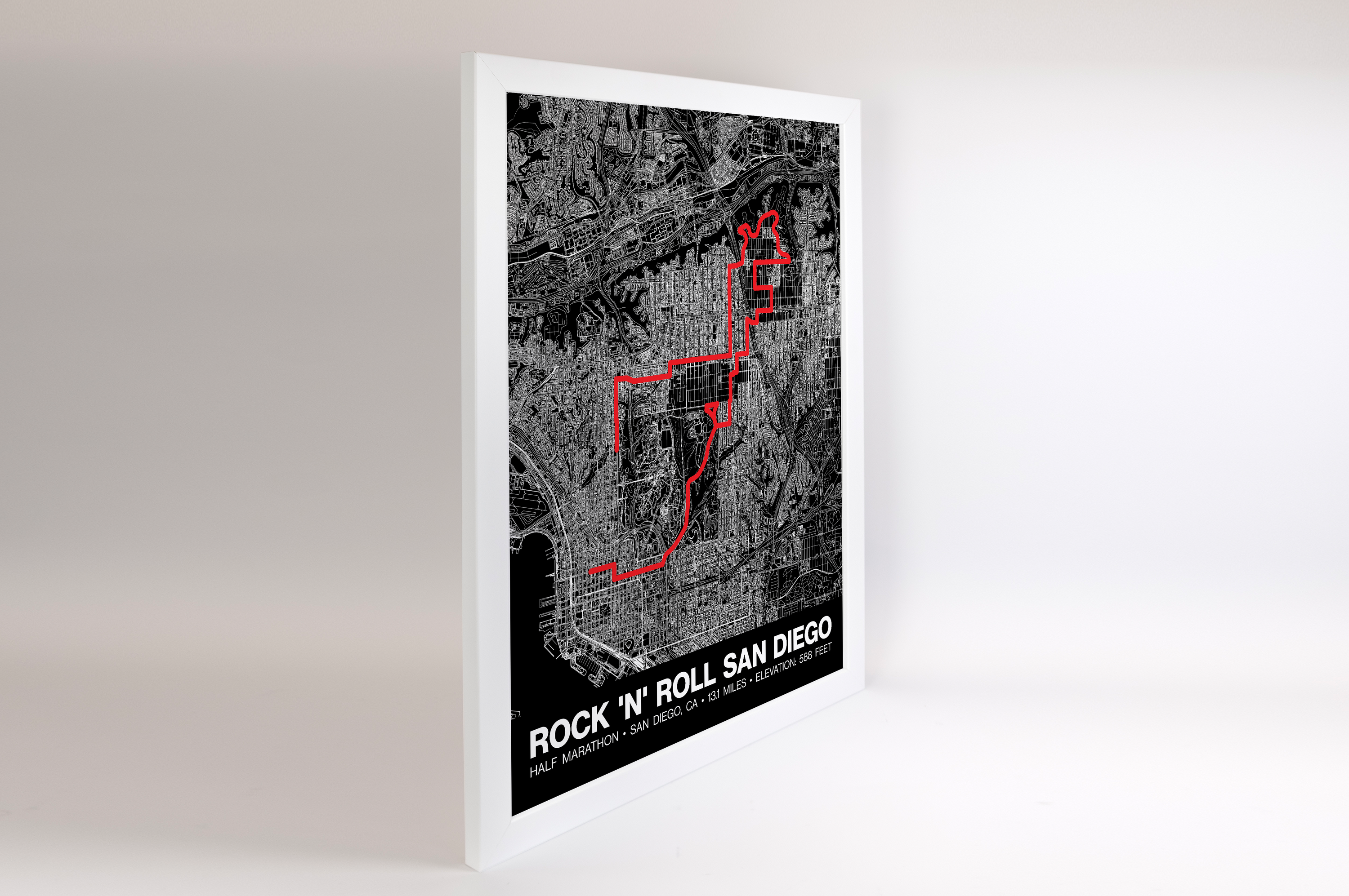 Rock 'n' Roll San Diego Half Marathon Poster - Grid Style