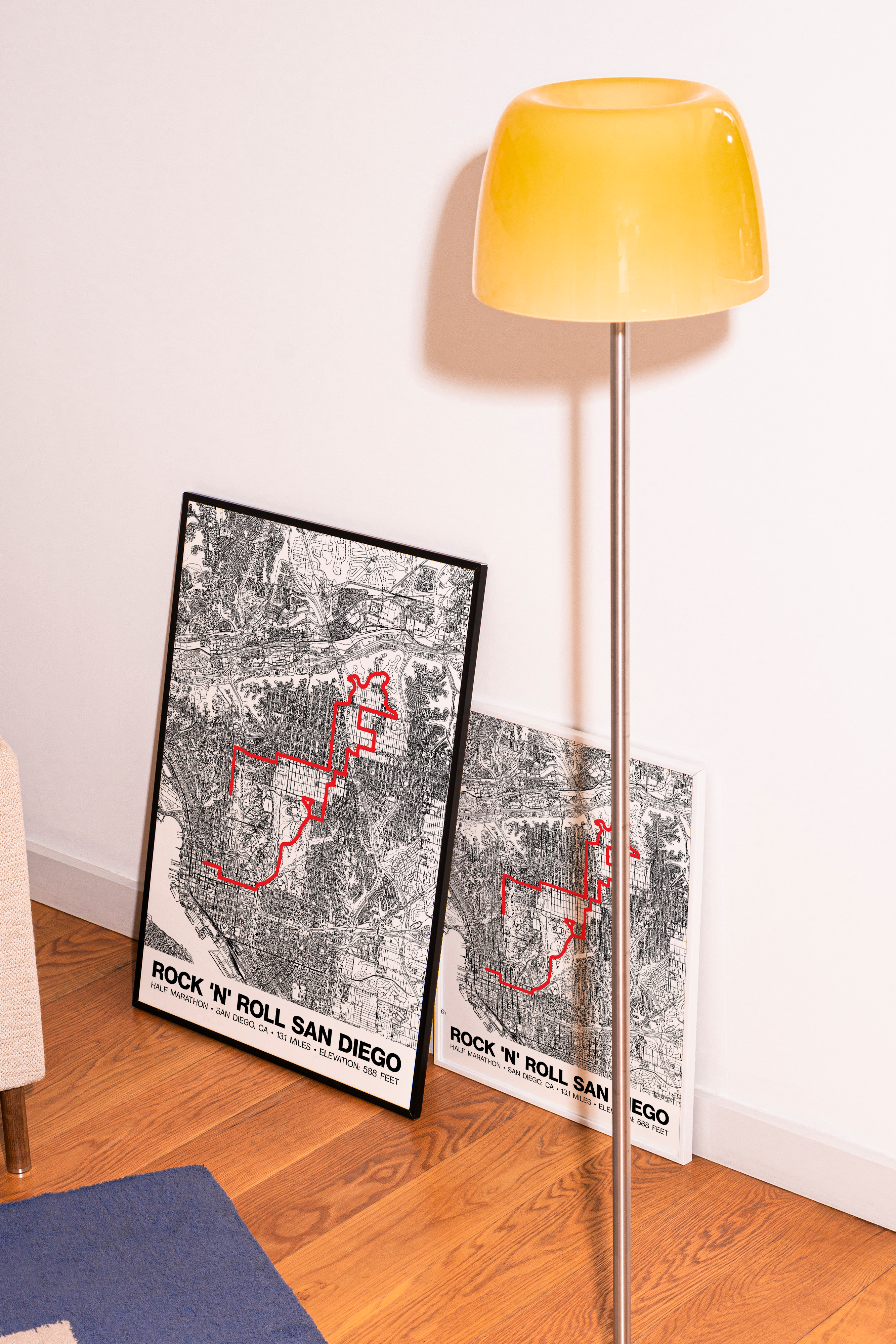Rock 'n' Roll San Diego Half Marathon Poster - Grid Style
