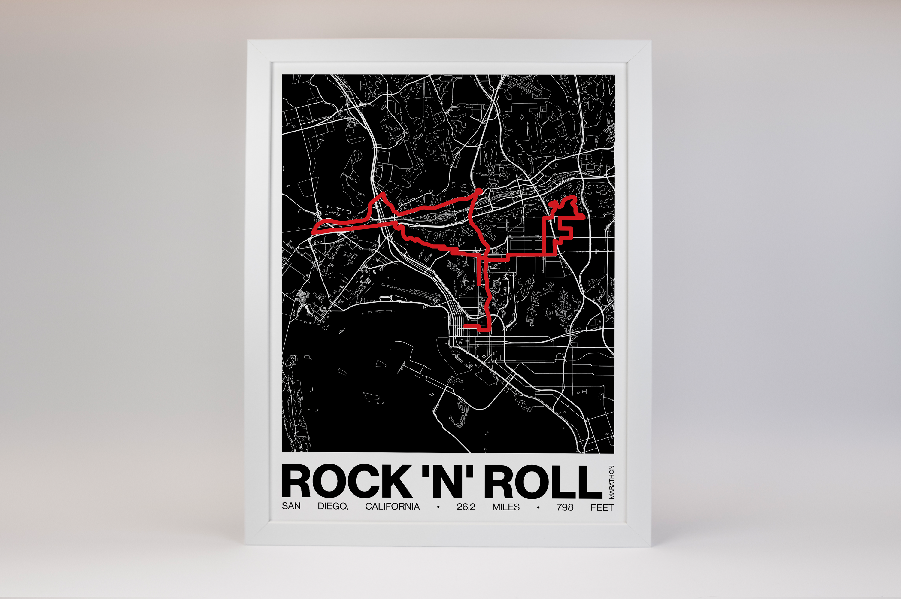 Rock 'n' Roll Las Vegas Marathon Poster - Grid Style
