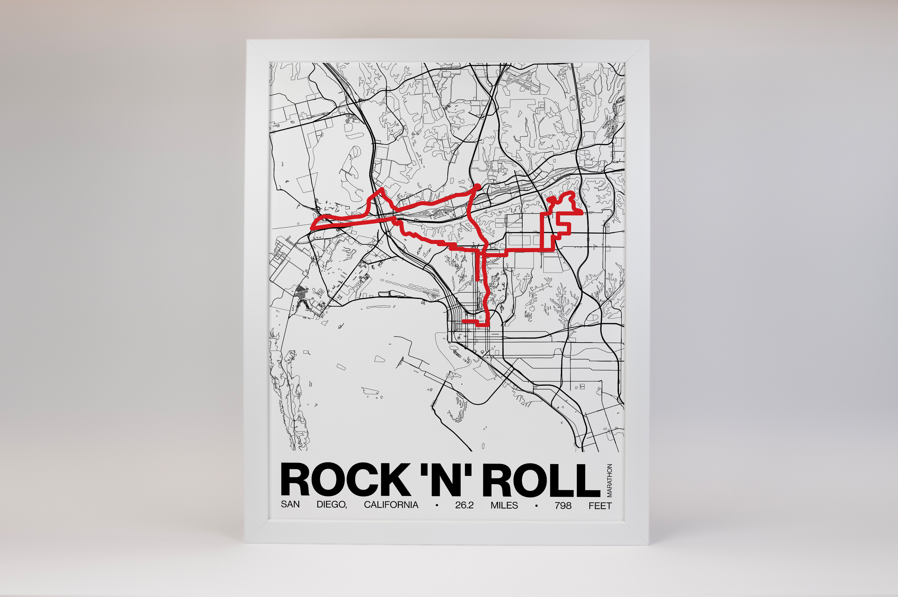 Rock 'n' Roll Las Vegas Marathon Poster - Grid Style