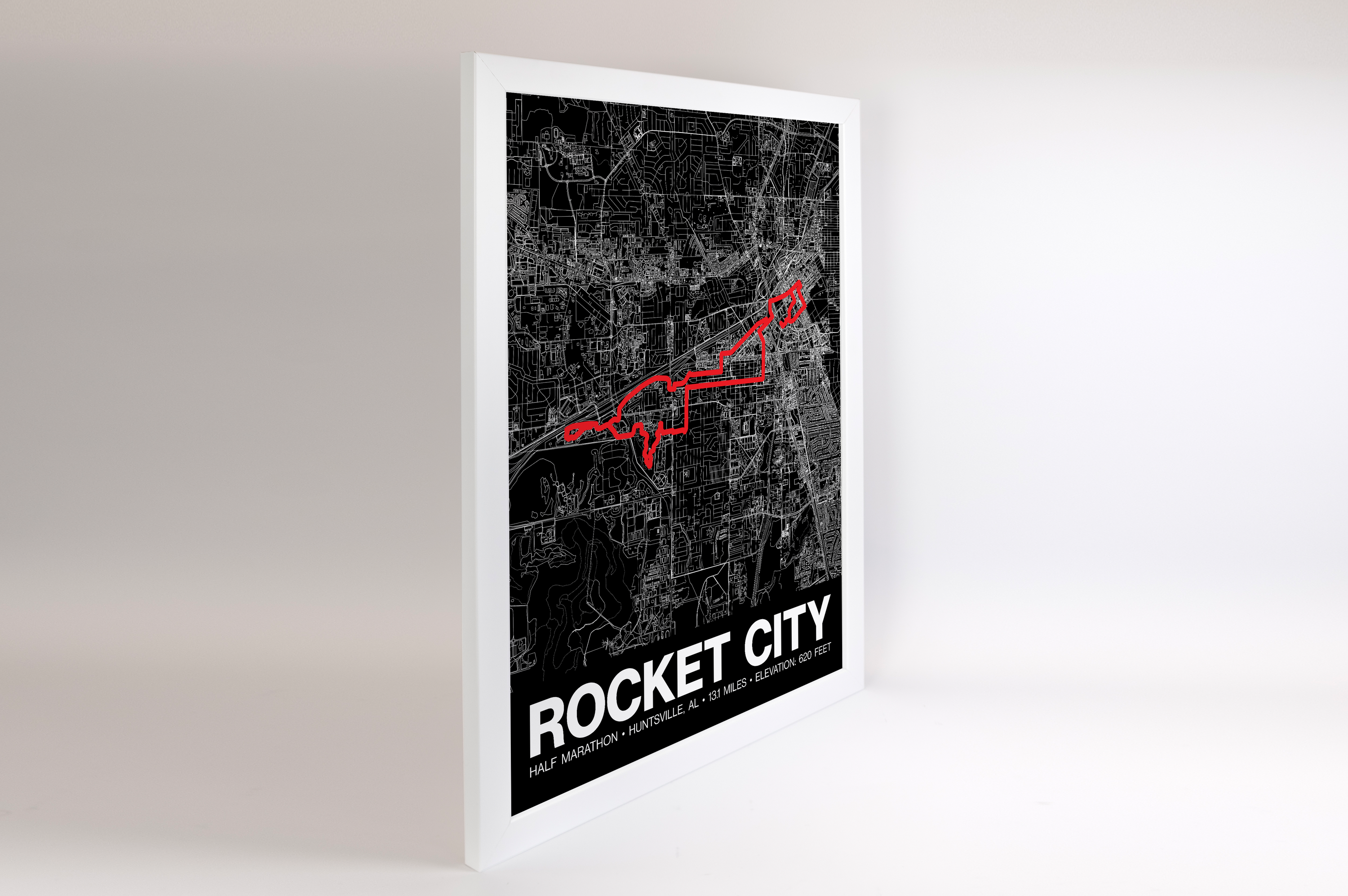 Rocket City Half Marathon Back Half Poster - Grid Style