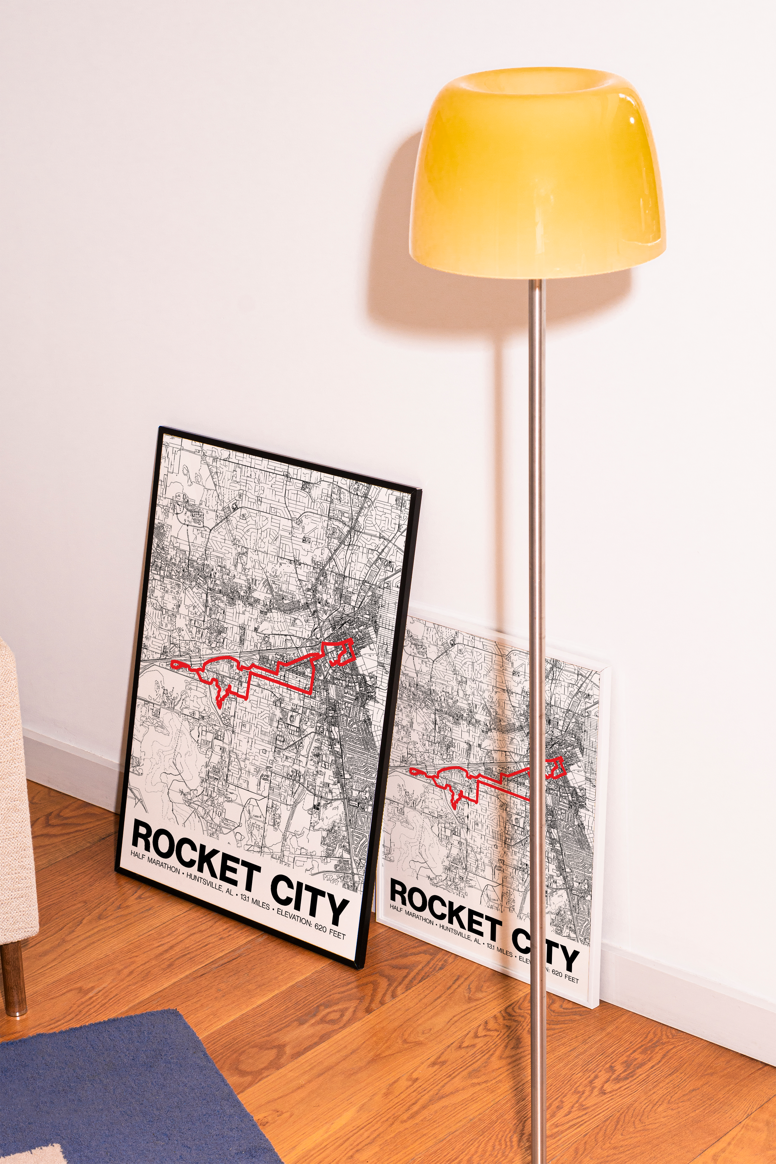 Rocket City Half Marathon Back Half Poster - Grid Style