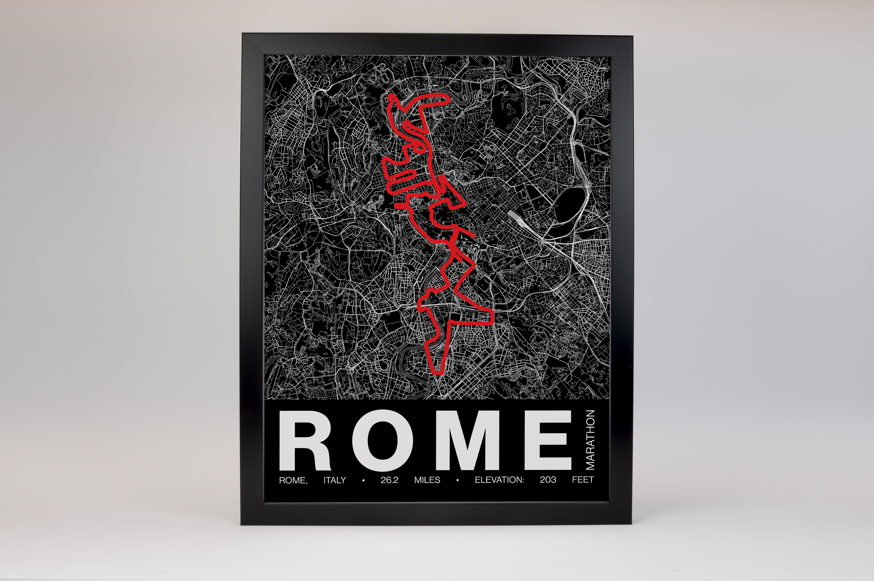 Rome Marathon Poster - Grid Style