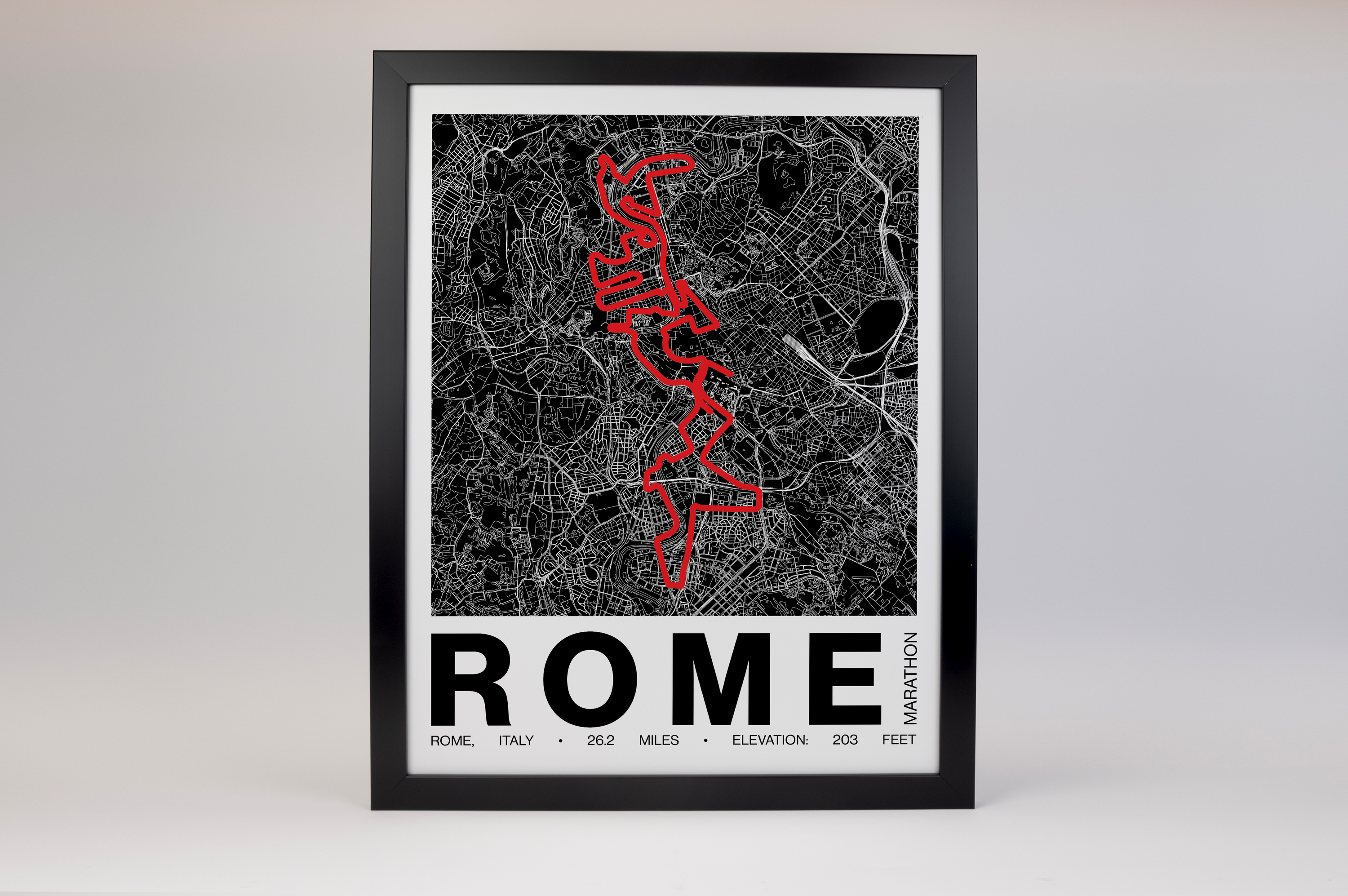 Rome Marathon Poster - Grid Style