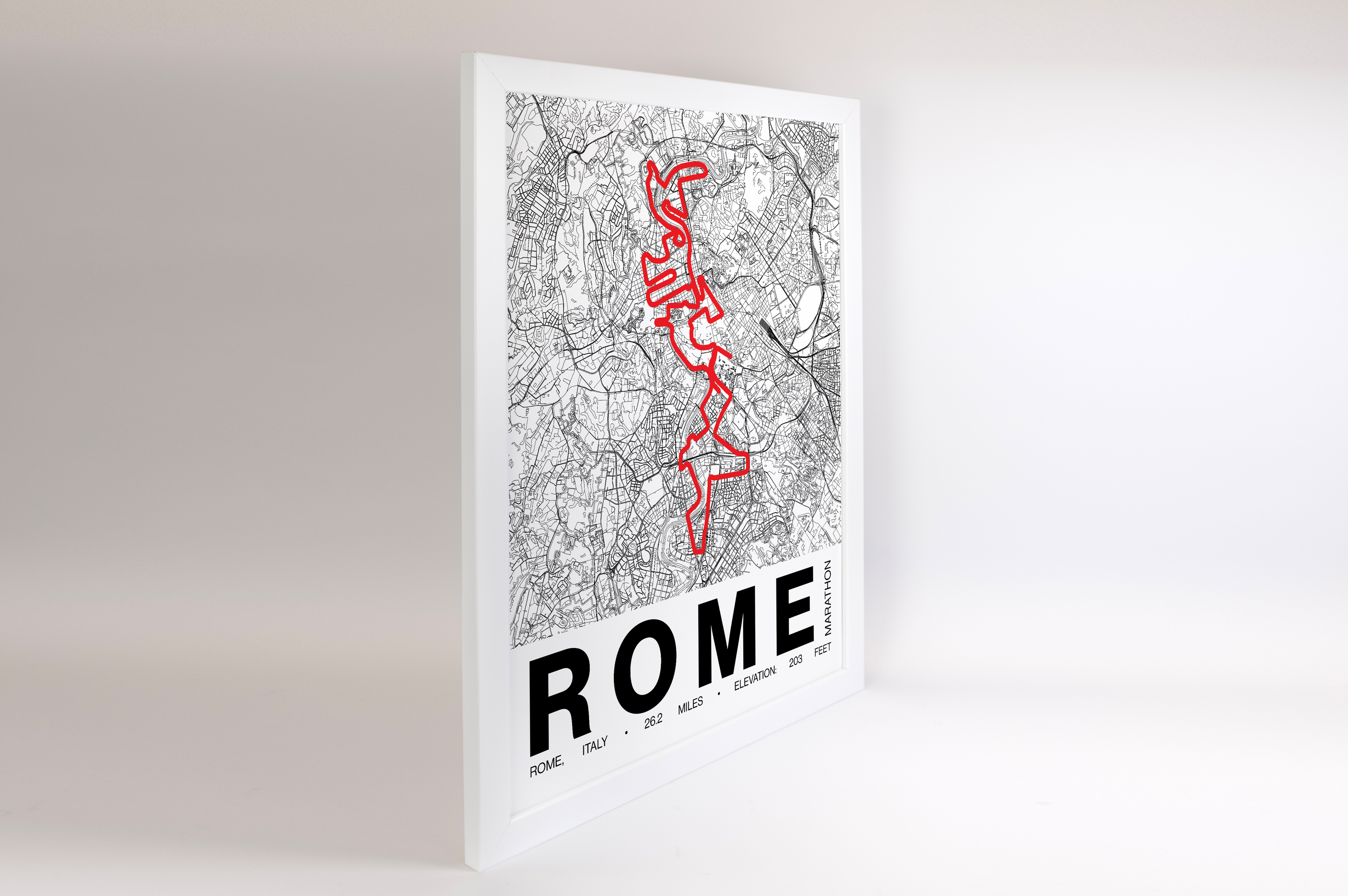 Rome Marathon Poster - Grid Style