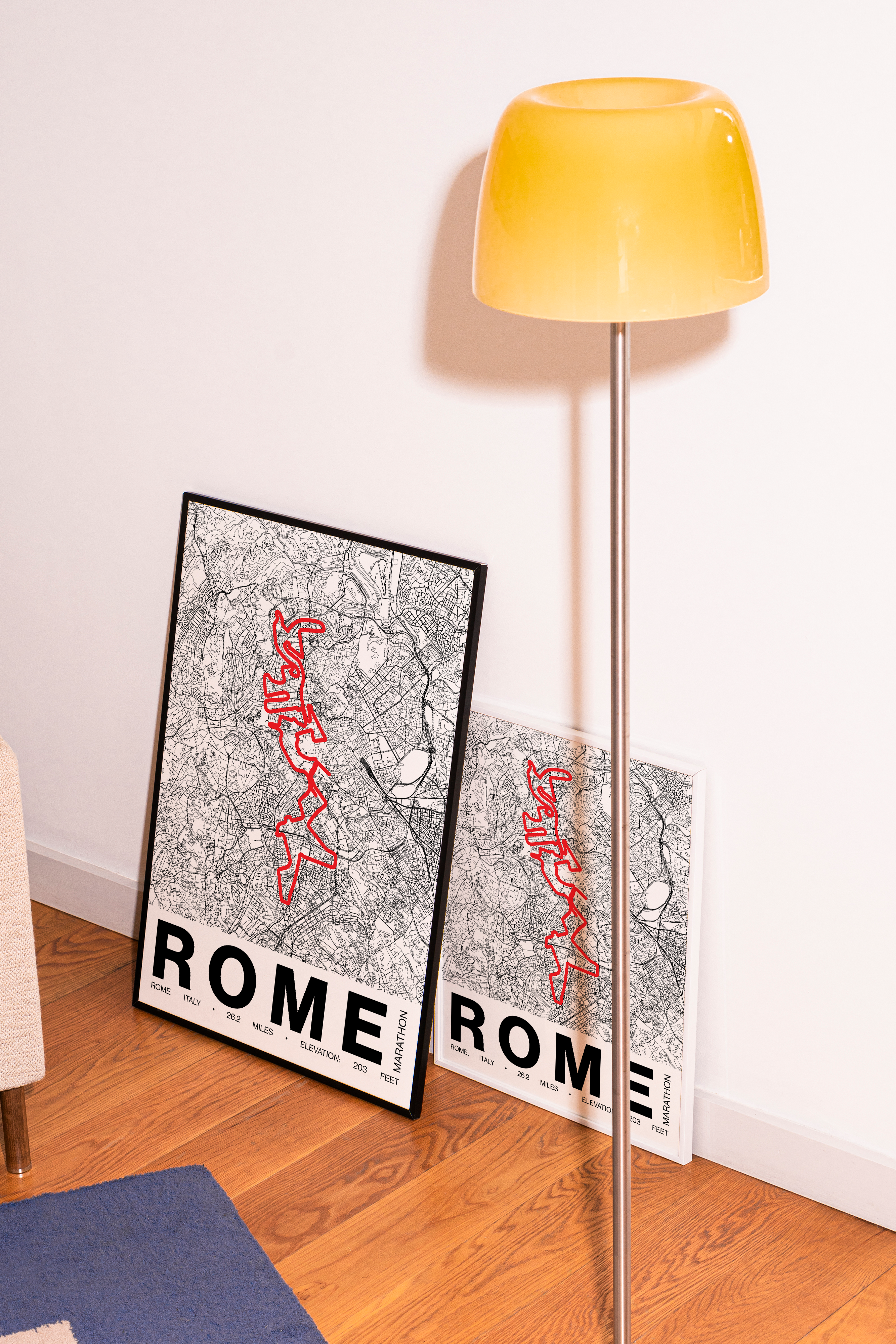 Rome Marathon Poster - Grid Style