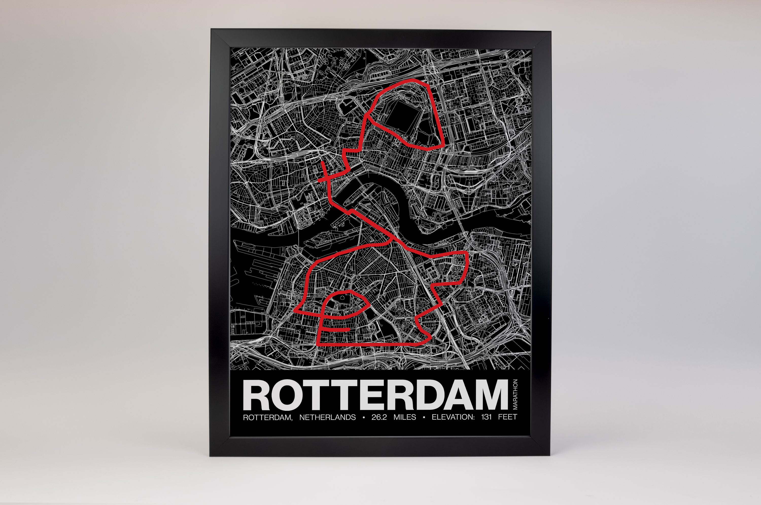 Rotterdam Marathon Poster - Grid Style