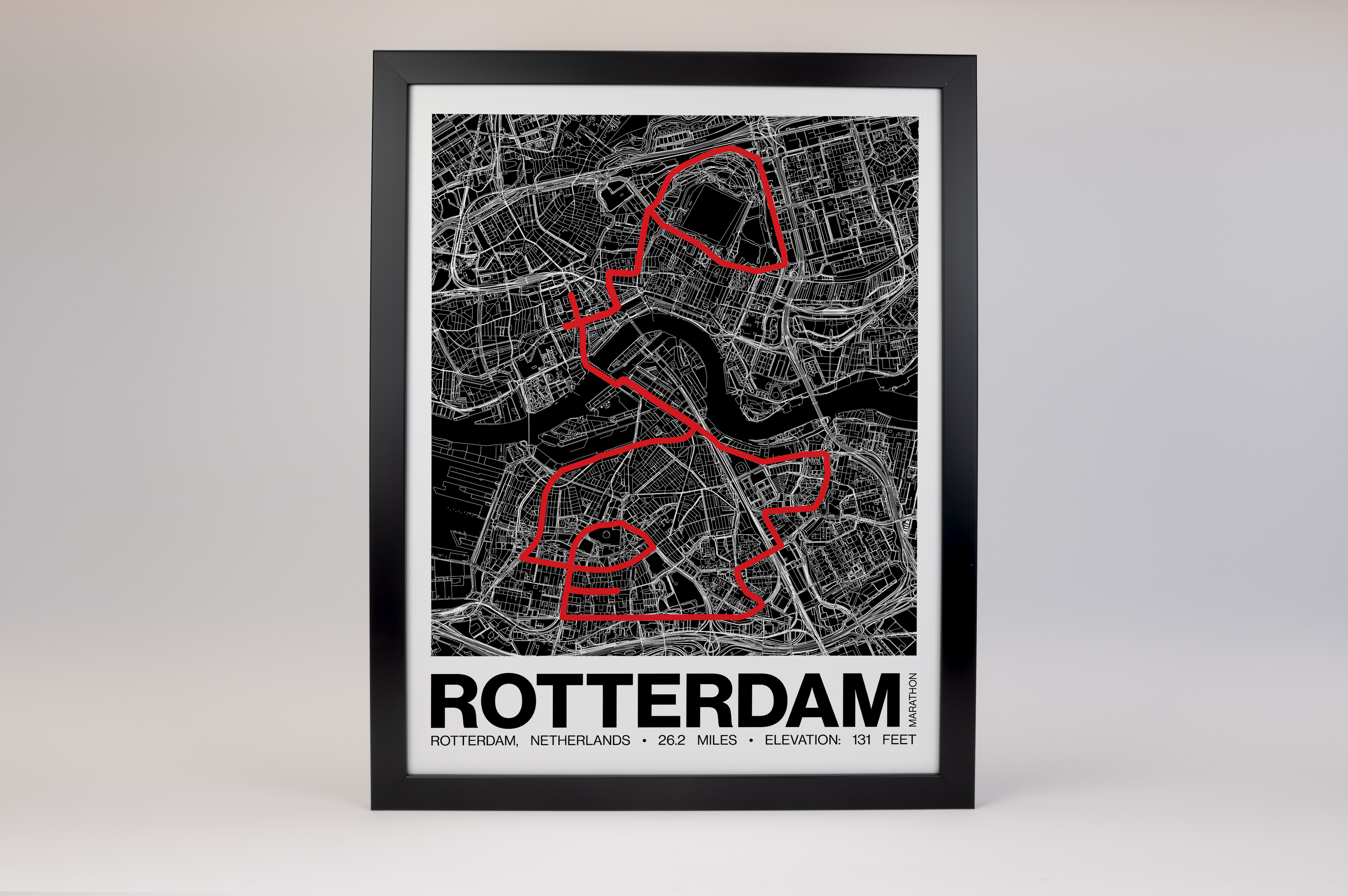 Rotterdam Marathon Poster - Grid Style