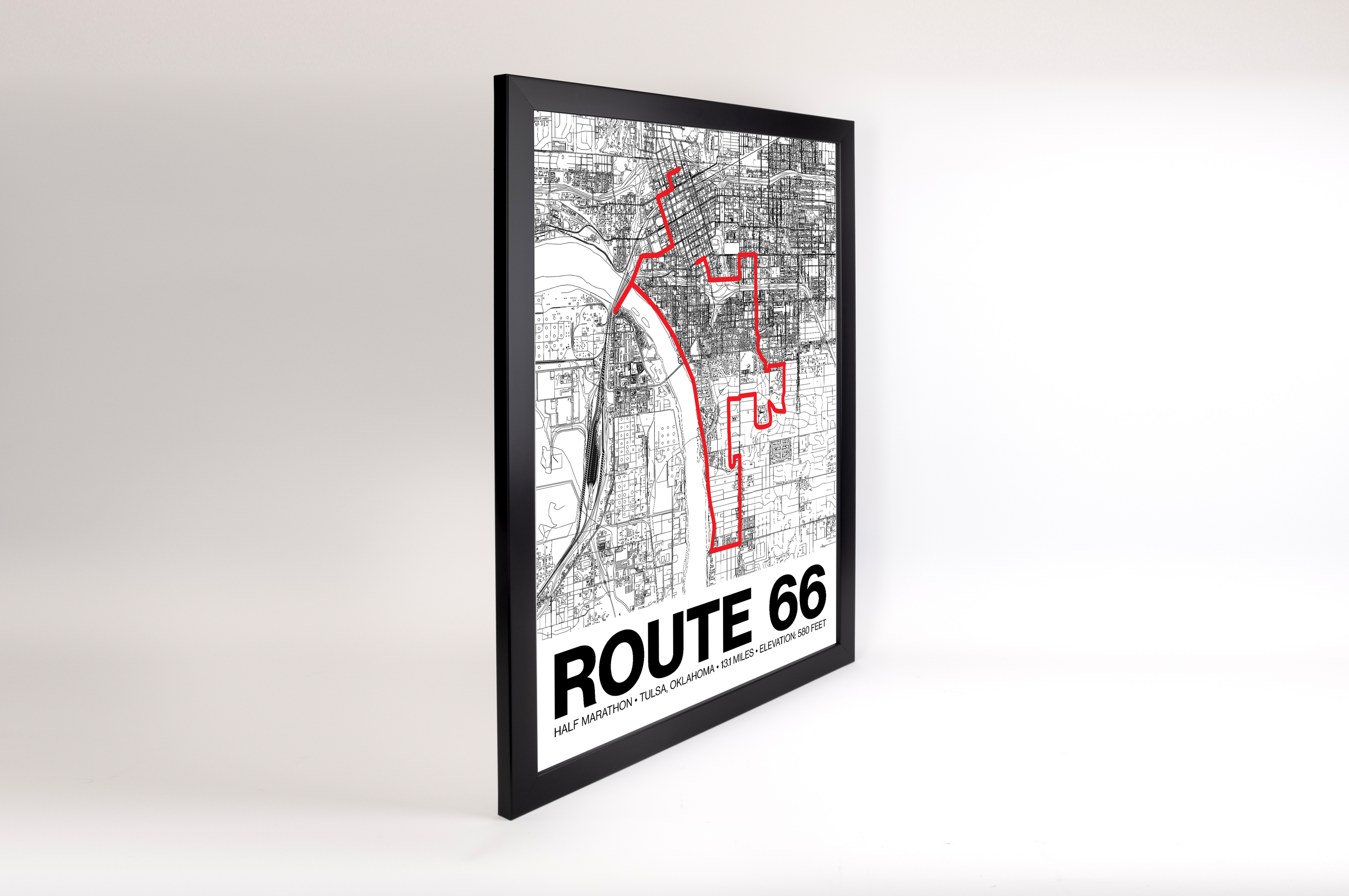 Route 66 Half Marathon Poster - Grid Style
