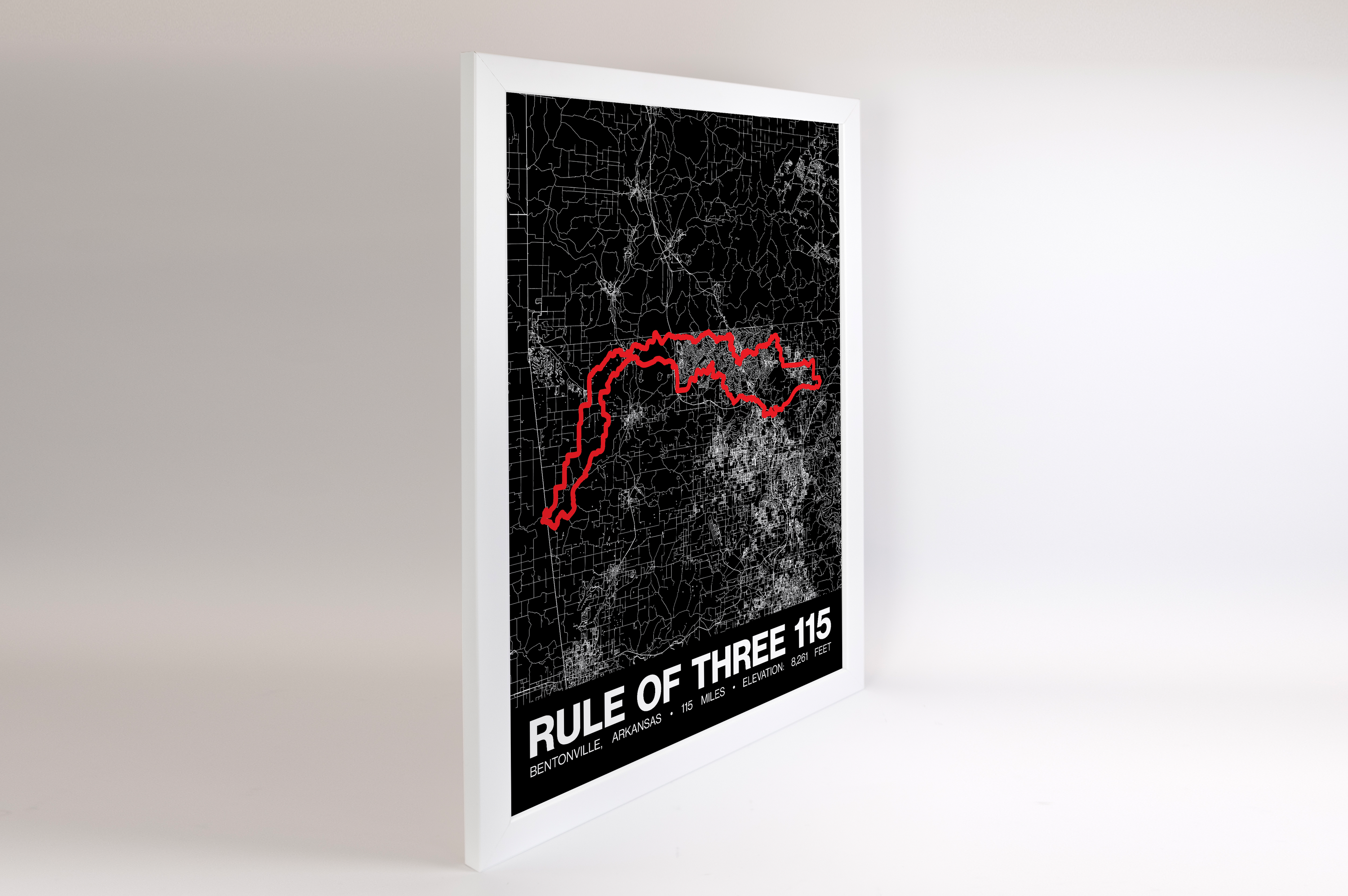 Rule of Three 115 Mile Poster - Grid Style