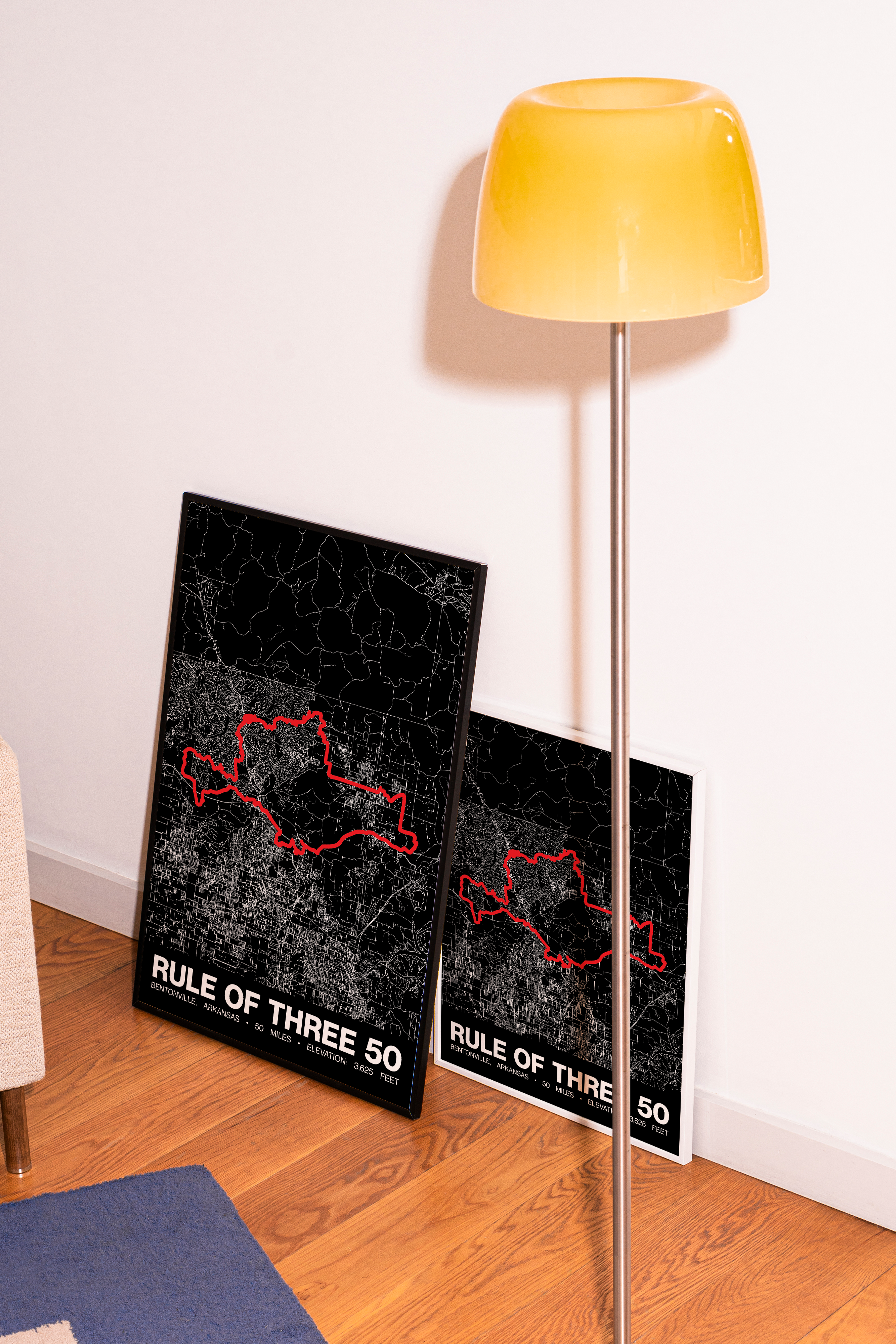 Rule of Three 50 Mile Poster - Grid Style