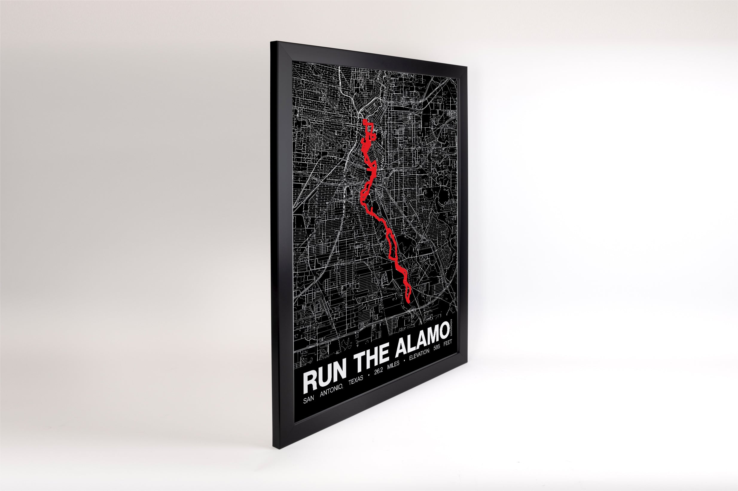 Run The Alamo Marathon Poster - Grid Style
