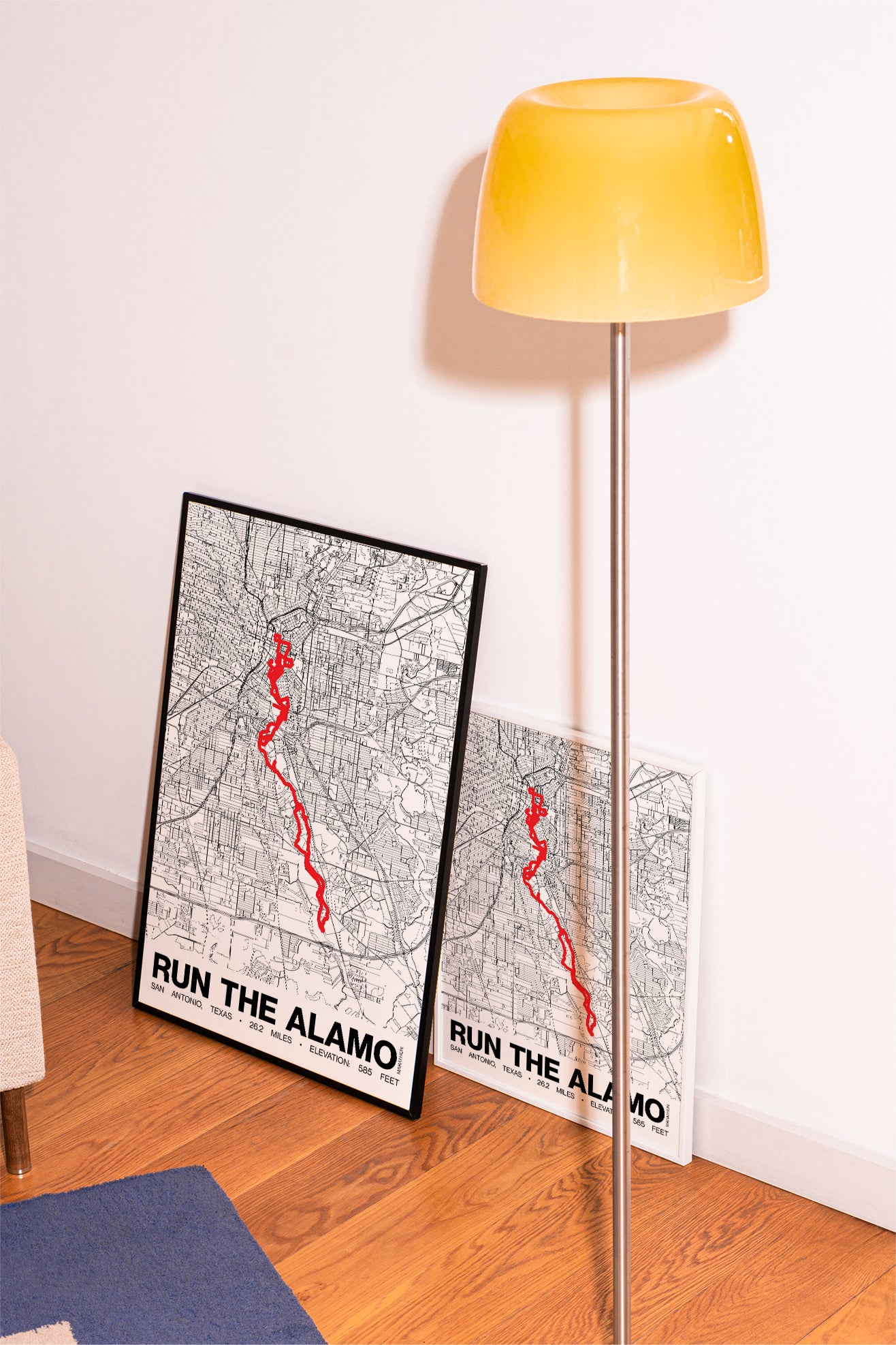 Run The Alamo Marathon Poster - Grid Style