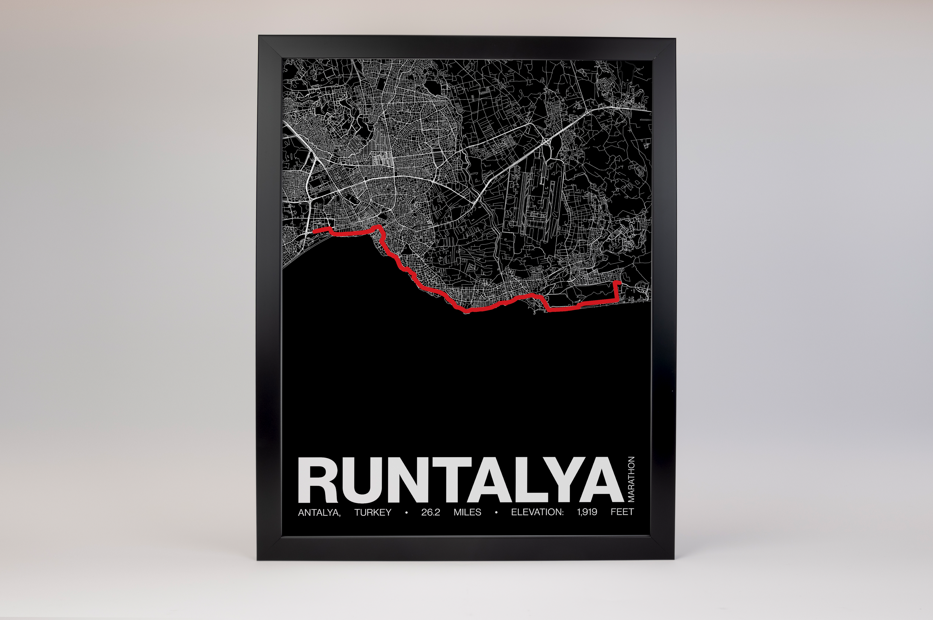 Runtalya Marathon Poster - Grid Style
